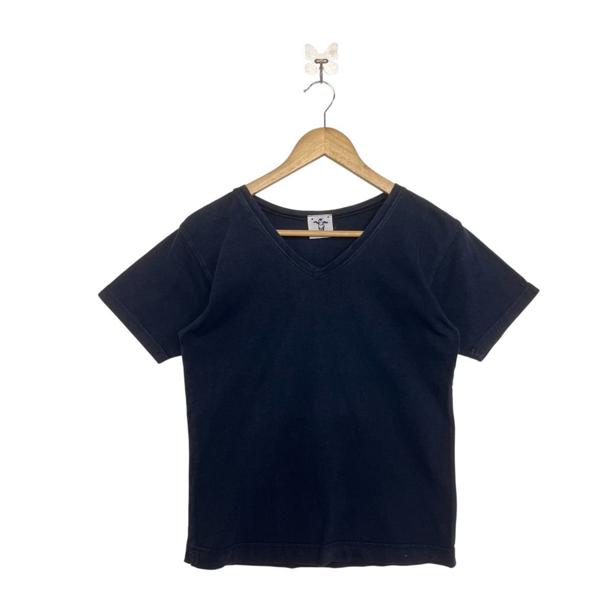 45rpm 45 RPM Japan Indigo V Neck Plain Tshirt Size US XS / EU 42 / 0 - 1 Thumbnail