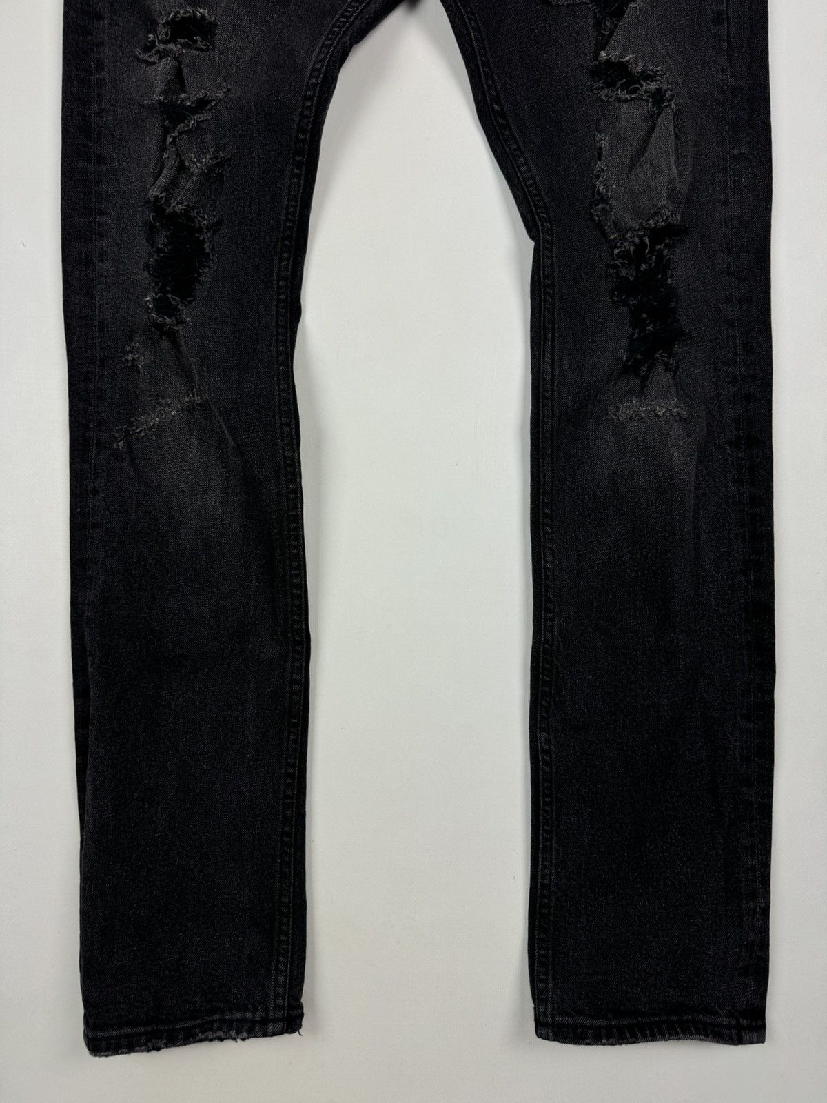 Allsaints AllSaints Battle Cigarette Distressed Slim Jeans Size US 34 / EU 50 - 4 Thumbnail