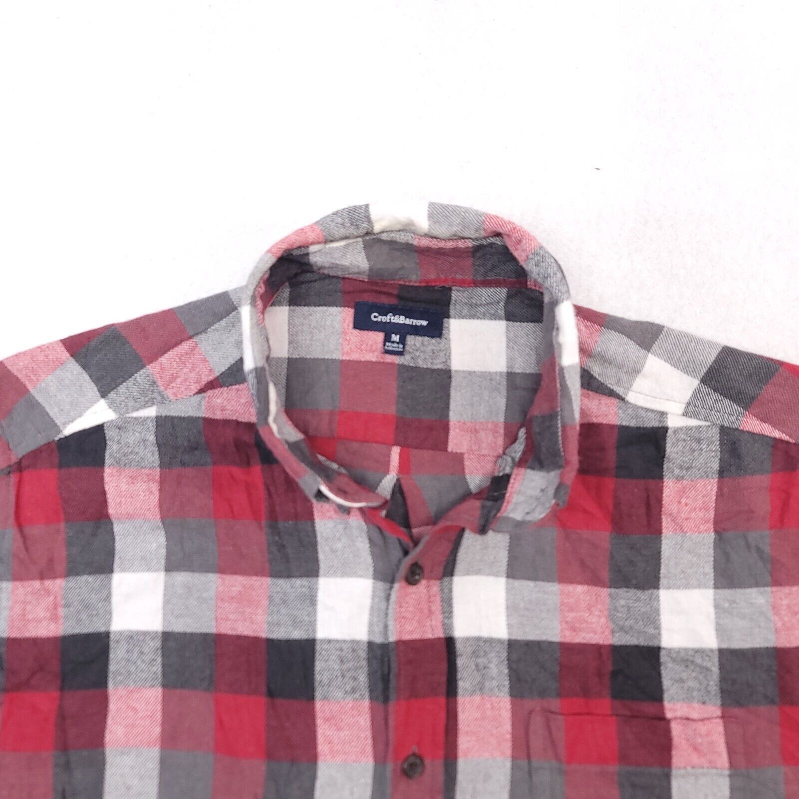 Croft & Barrow Croft & Barrow Gingham Flannel Shirt Mens Size Medium M Red Size US M / EU 48-50 / 2 - 1 Thumbnail