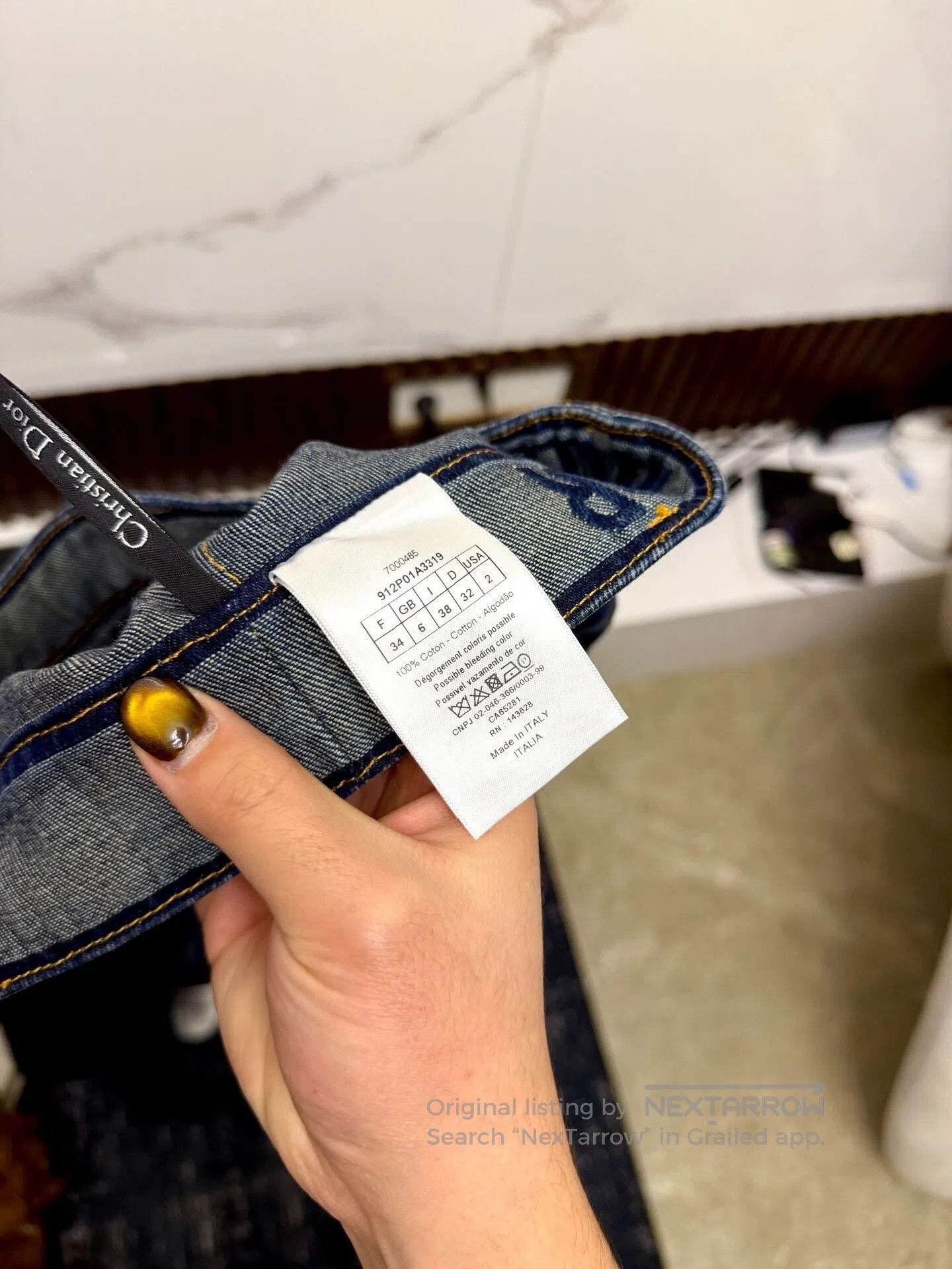 Dior dior slogan denim pants in new condition. Size US 34 / EU 50 - 4 Thumbnail