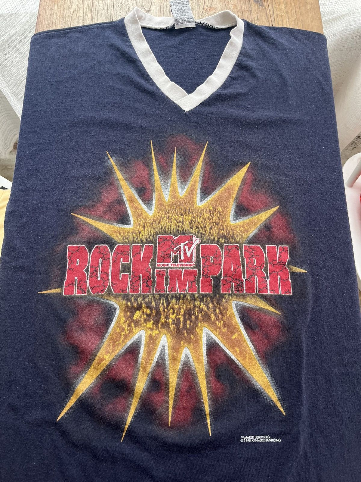 Vintage Vintage MTV Rock I’m Park ( Ringer Shirt )1998’s Tour tees Size US XL / EU 56 / 4 - 4 Thumbnail