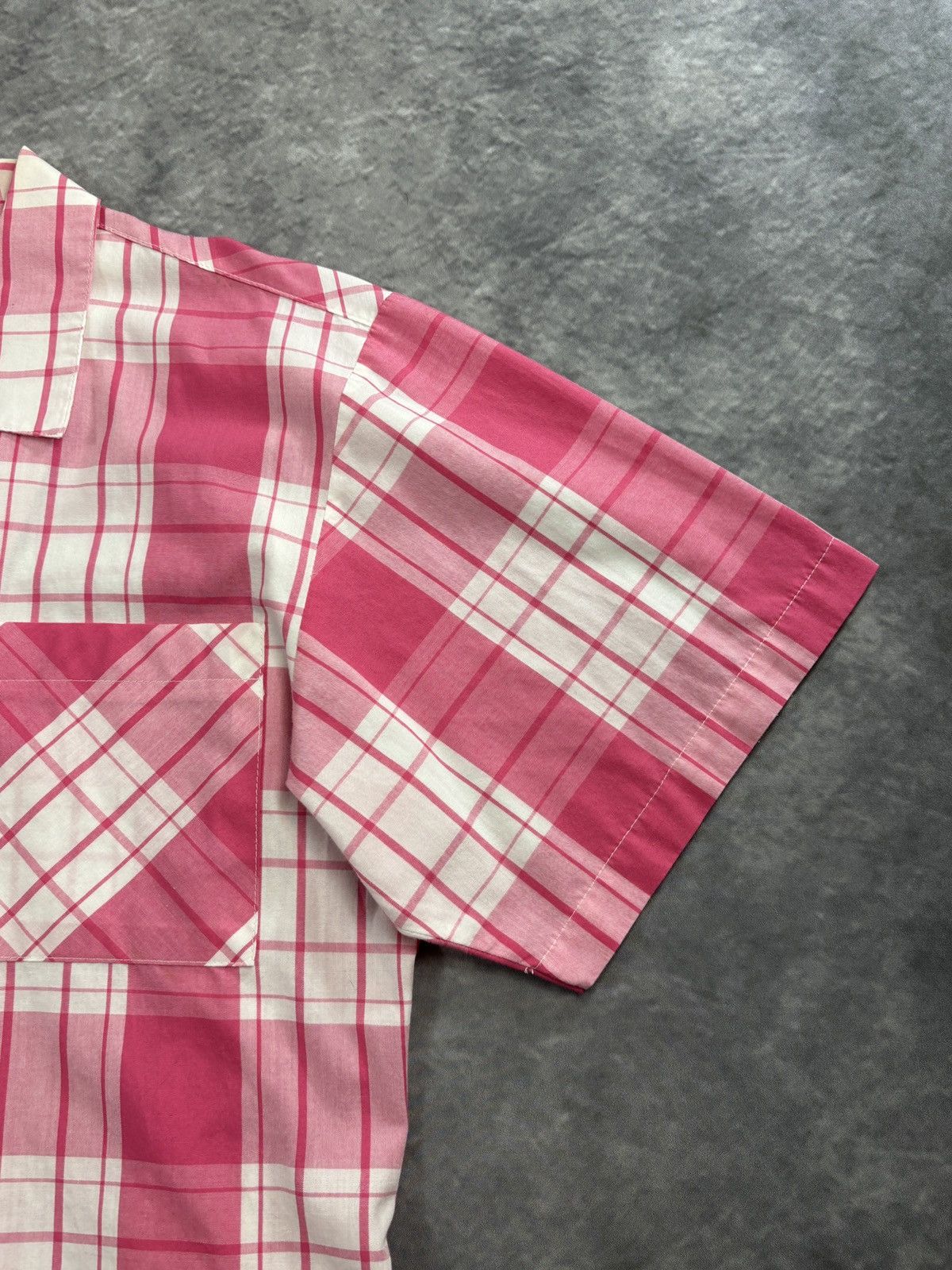 Vintage 80s Vintage Pink Plaid Polo Shortsleeve Koret Union Made 50s Size US XS / EU 42 / 0 - 9 Thumbnail