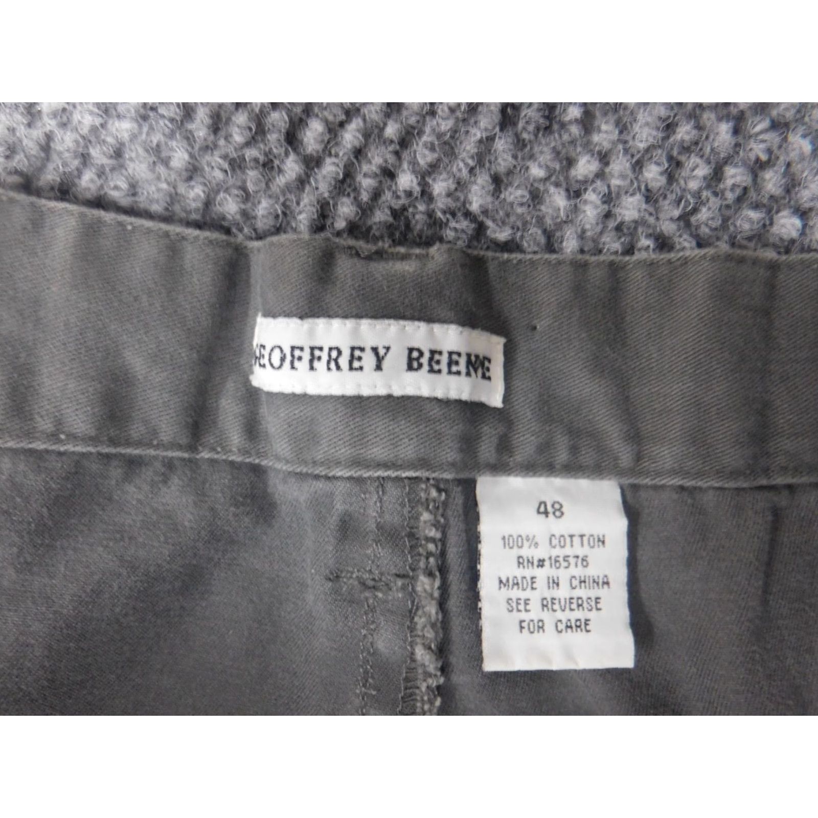 Geoffrey Beene Geoffrey Beene Mens Shorts 48 Gray Regular Chino Flat Front Cotton Knit Logo Casual Slit: N/A Size US 32 / EU 48 - 4 Thumbnail