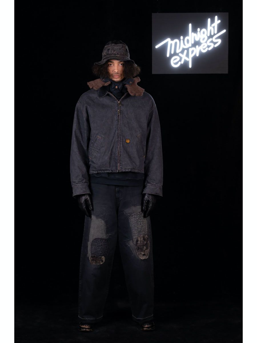 Kapital Kapital 14oz Black Denim T-Back Drizzler Jacket
