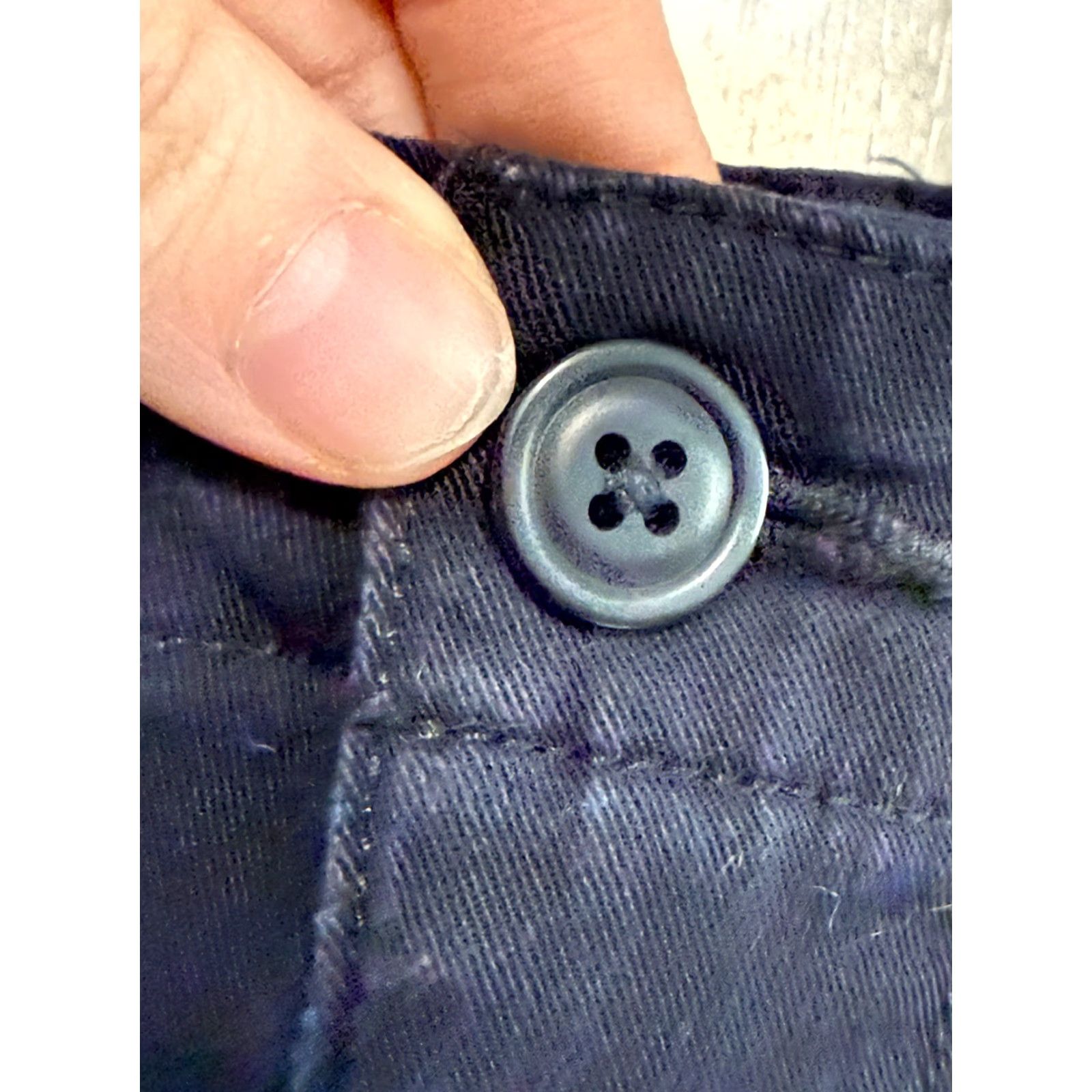 Lands' End Lands' End Pants Women's 12 Petite Navy Blue Denim Straight Leg Pockets Size 34" / US 12 / IT 48 - 4 Thumbnail