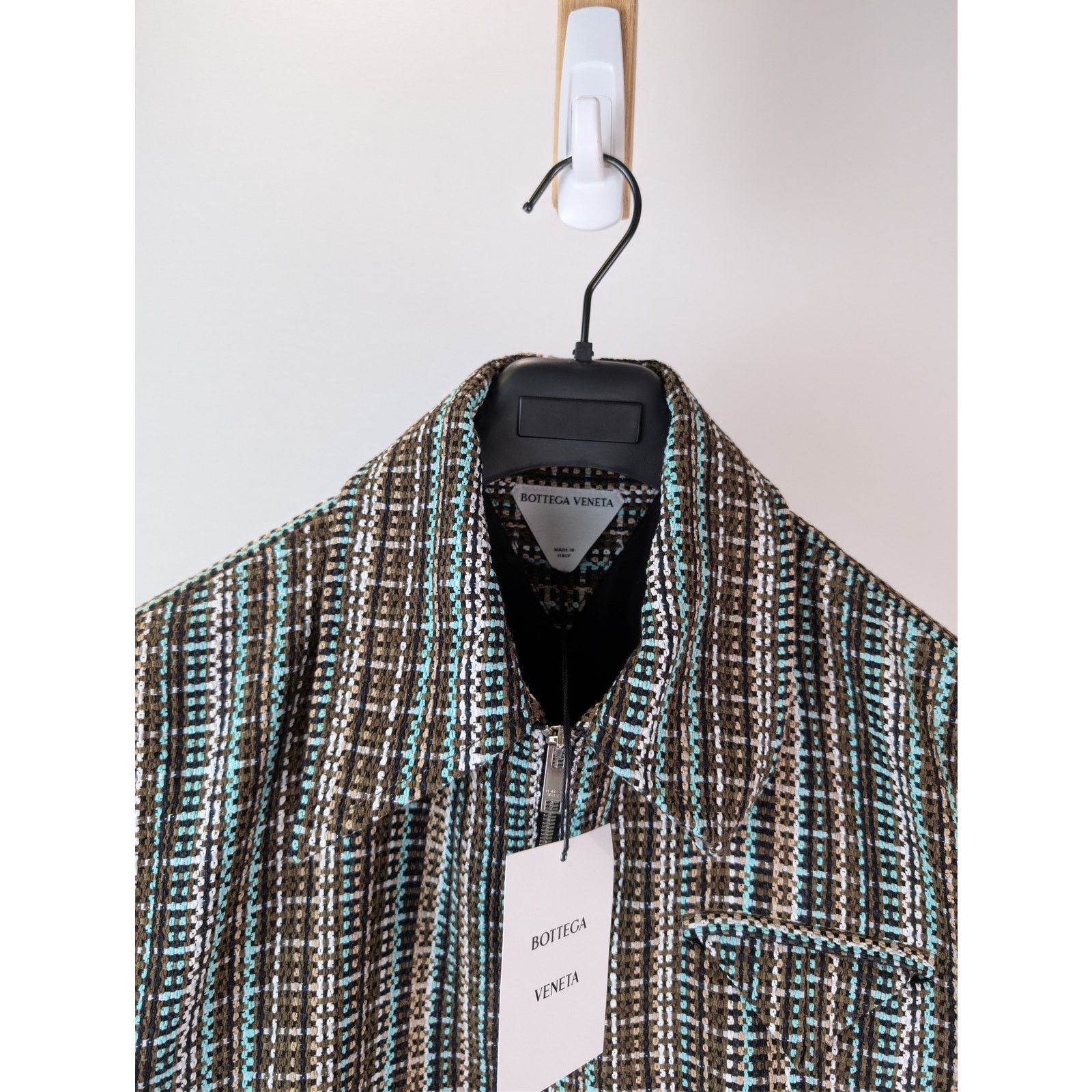 Bottega Veneta o1rshd1 Multicoloured Cotton Check Blouson Jacket in Black Size US M / EU 48-50 / 2 - 7 Thumbnail