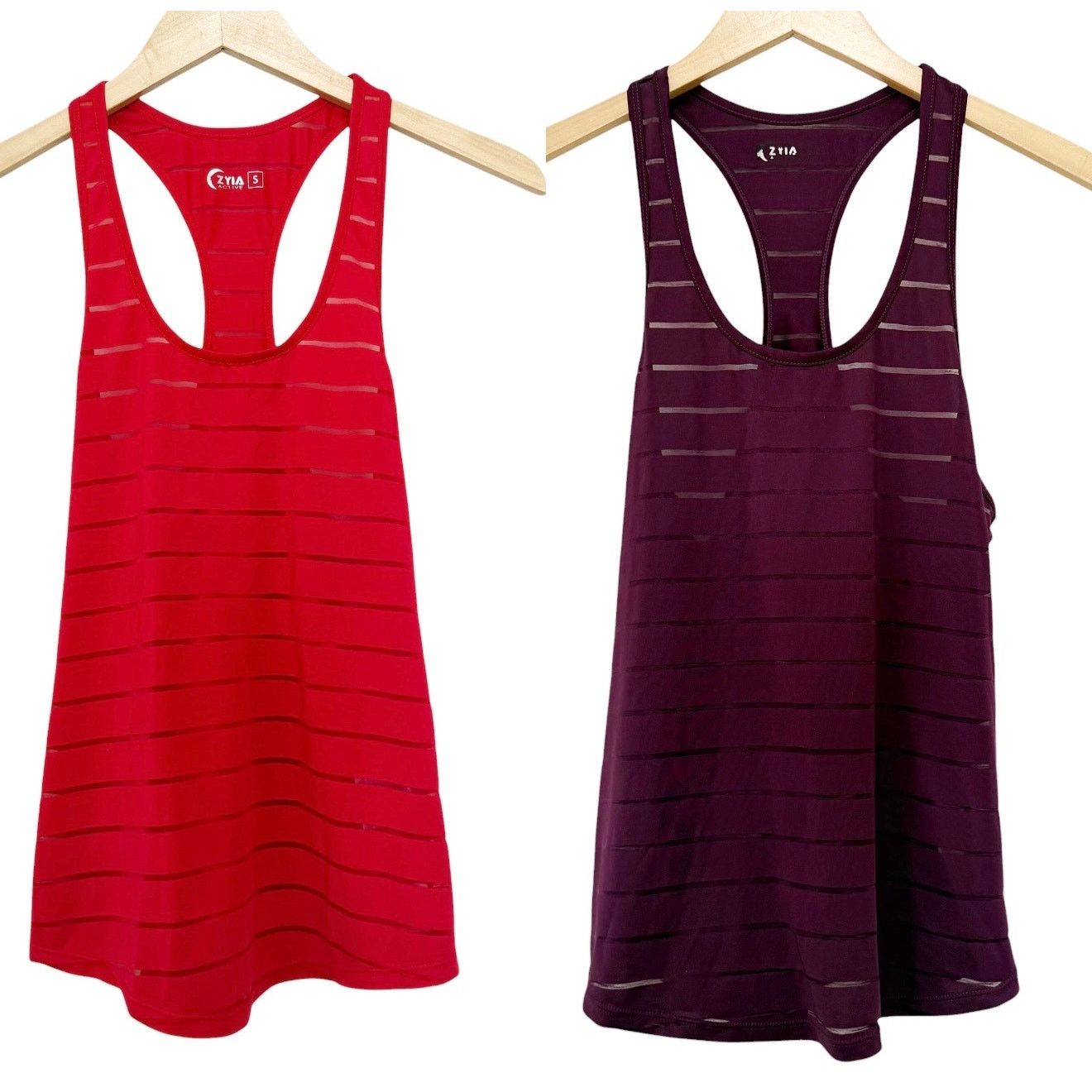 Other Zyia Lot of 2 Red Purple Racerback Athletic Tank Top Sz S Size S / US 4 / IT 40 - 1 Thumbnail