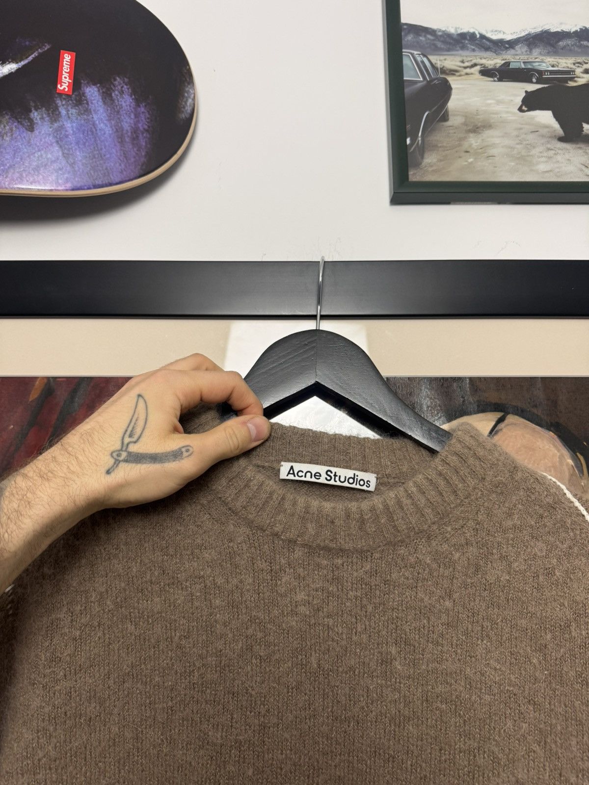 Acne Studios Acne Studios Alpaca Wool Sweater Designer Beige Elastan Rare Size US M / EU 48-50 / 2 - 3 Thumbnail