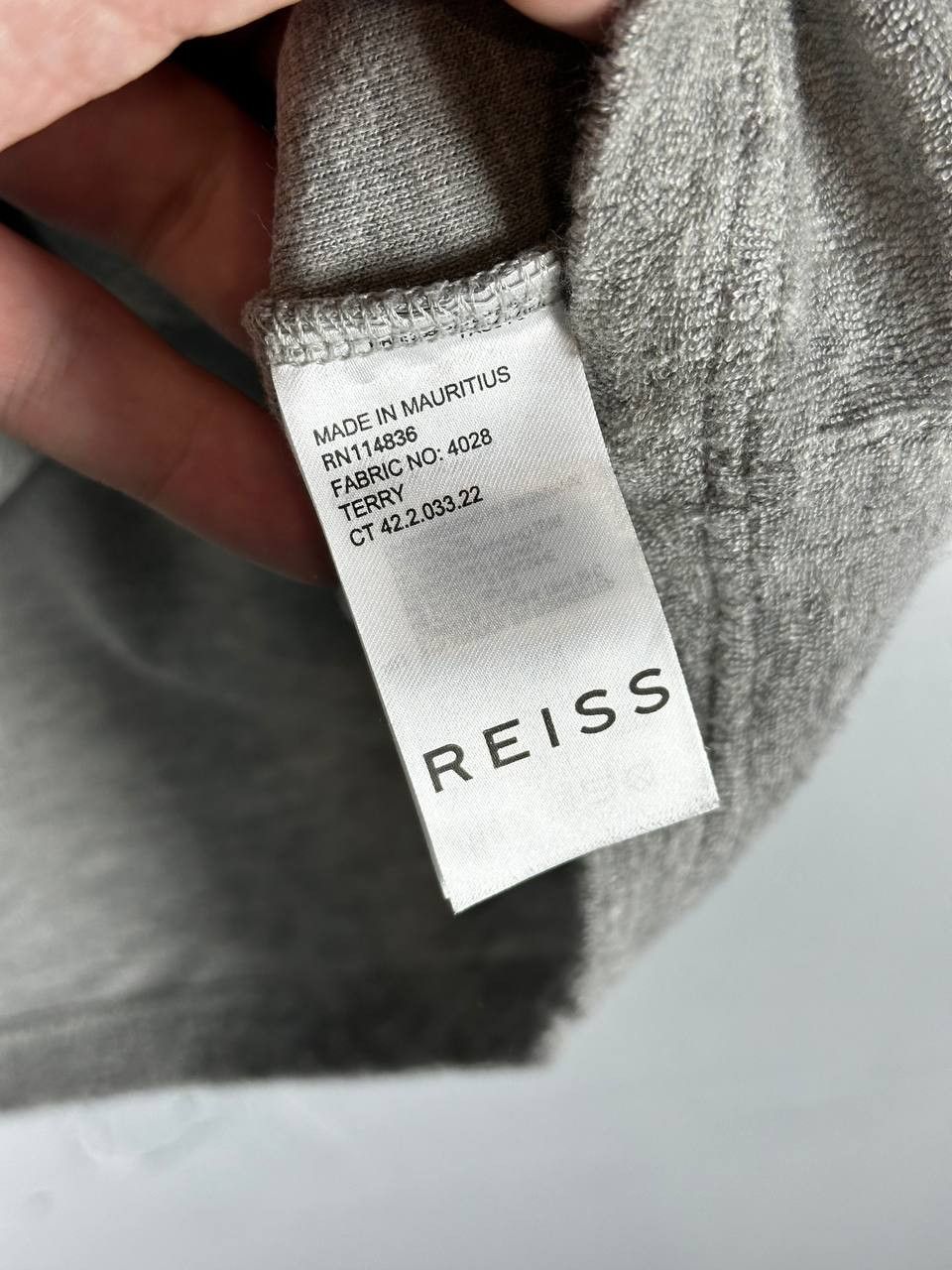 Reiss Reiss Terry Towelling Polo T shirt Grey Size L Size US L / EU 52-54 / 3 - 7 Thumbnail