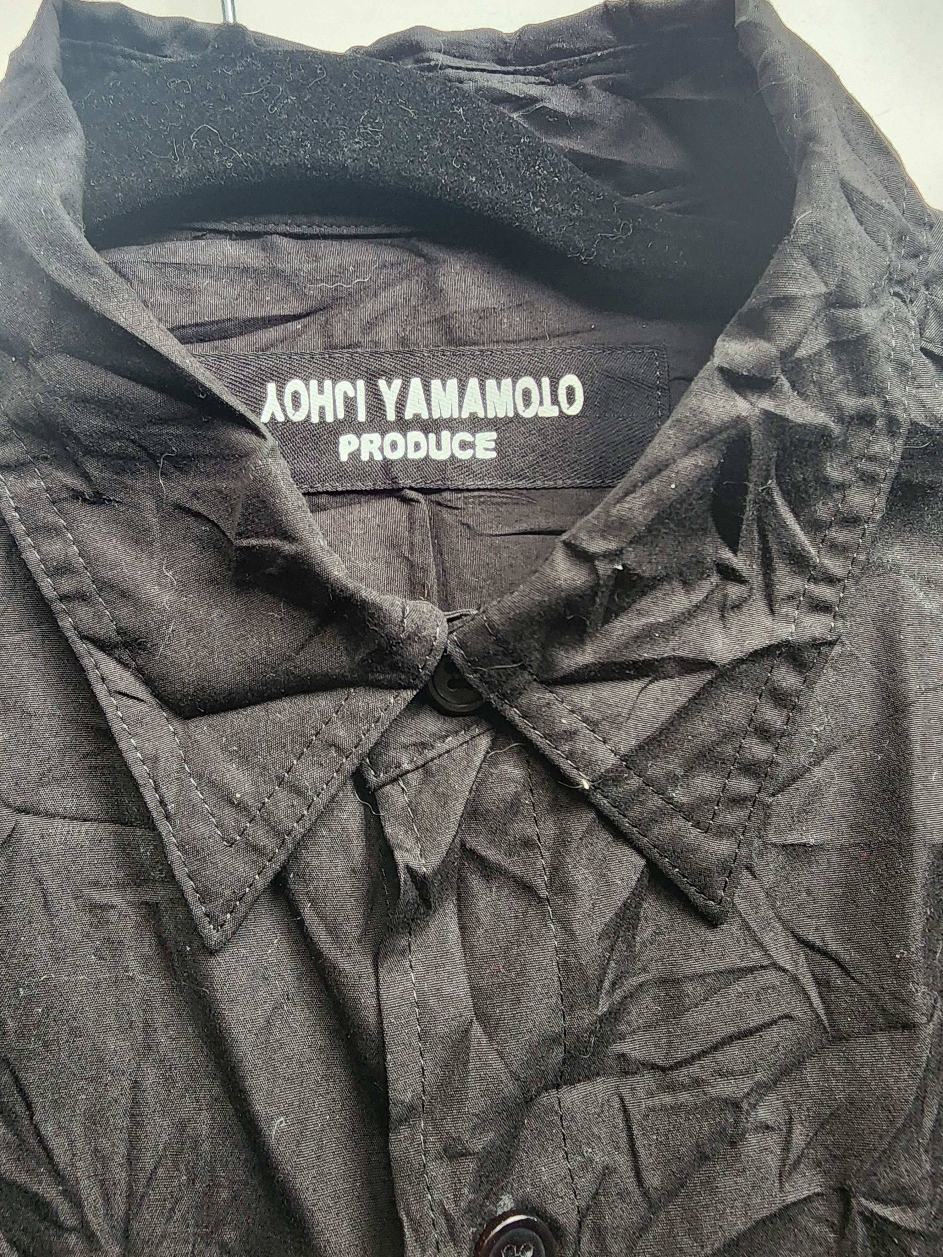 Yohji Yamamoto CRINKLE ALLOVER PROCESS BLACK COTTON Size US L / EU 52-54 / 3 - 3 Thumbnail