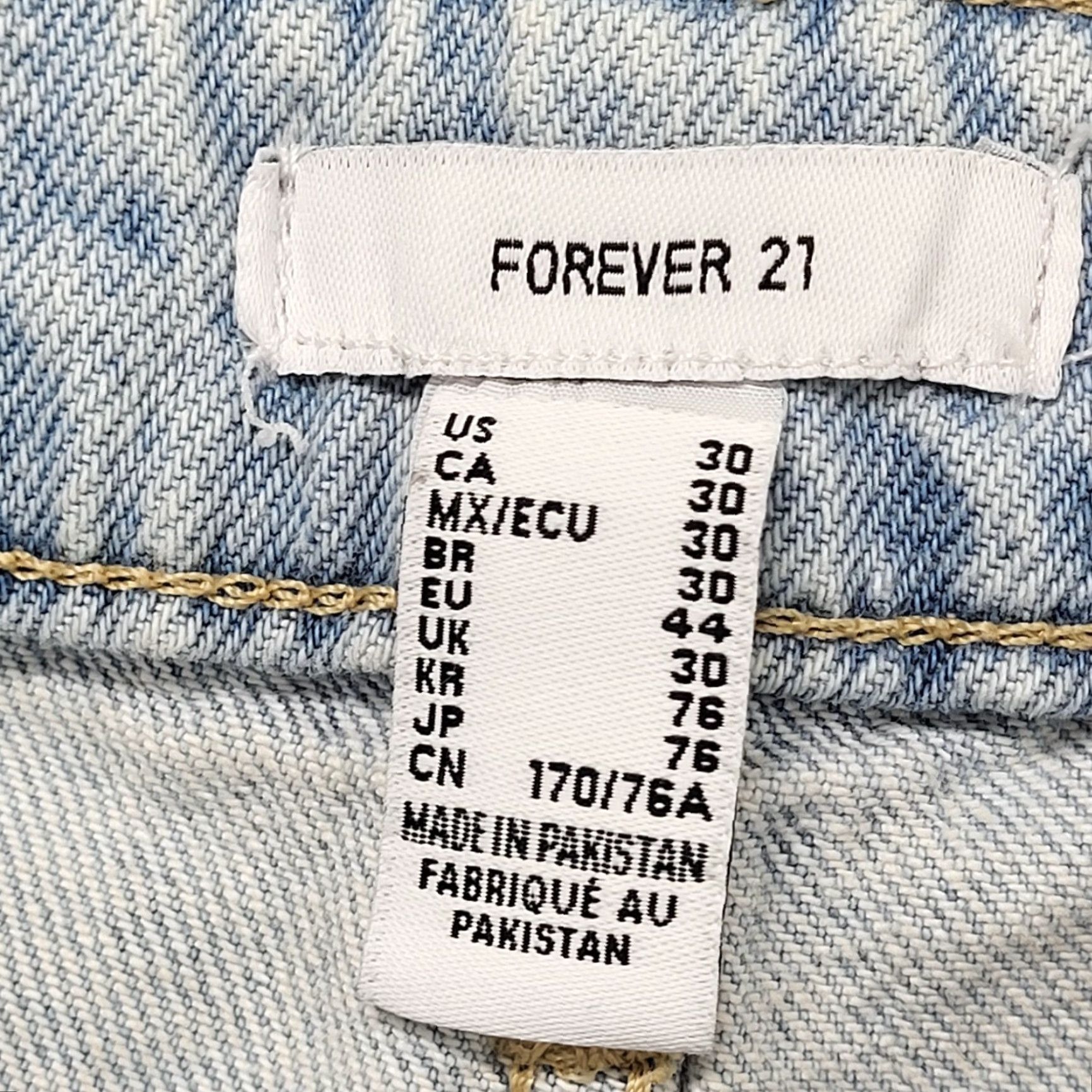 Forever 21 FOREVER 21 Jeans Women's Size 30 Blue High Rise Slim Fit Flared Hippie Boho Jeans Size 30" / US 8 / IT 44 - 7 Thumbnail