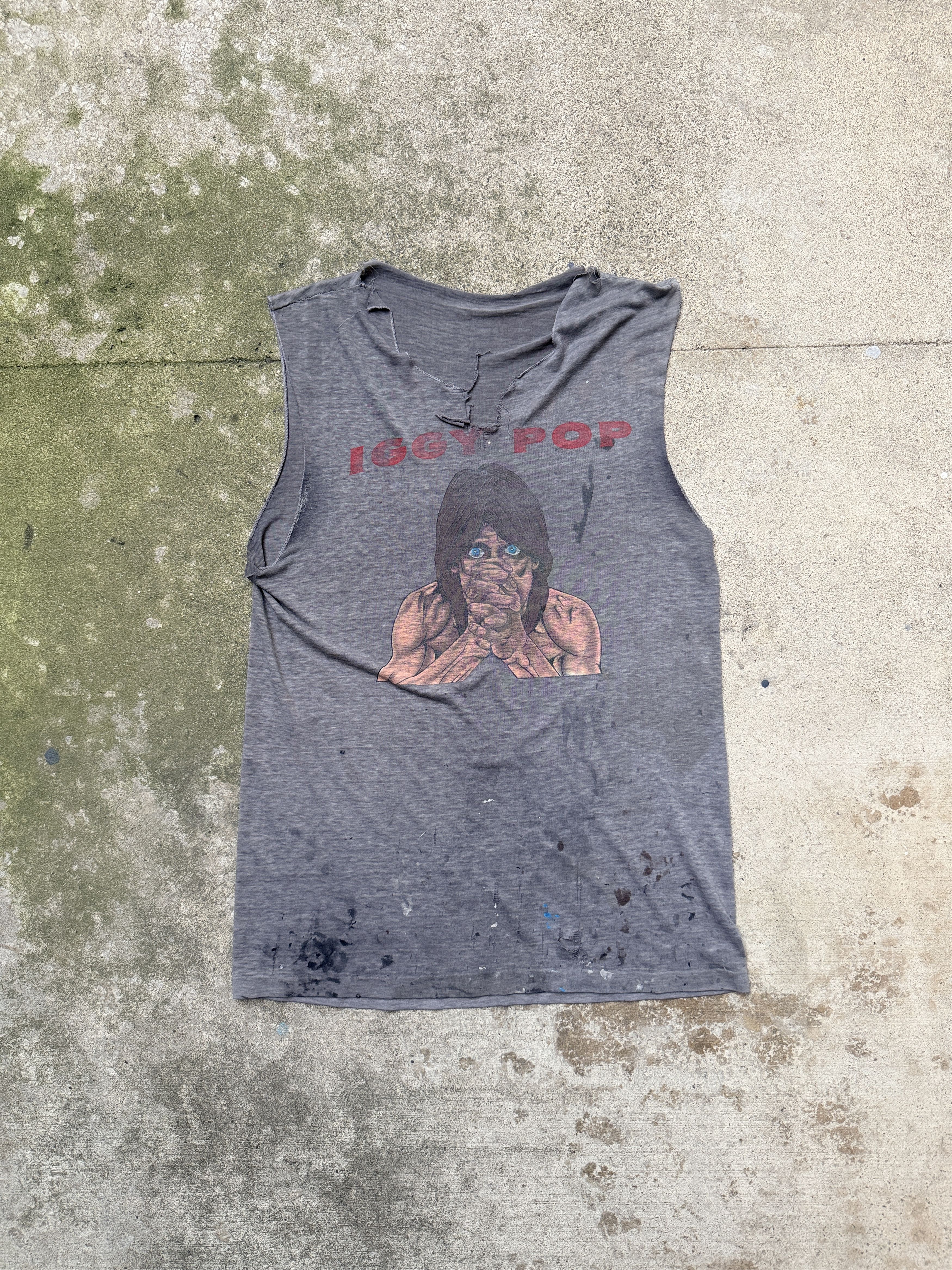 Vintage vintage iggy pop thrashed punk rock t-shirt tee Size US M / EU 48-50 / 2 - 1 Thumbnail