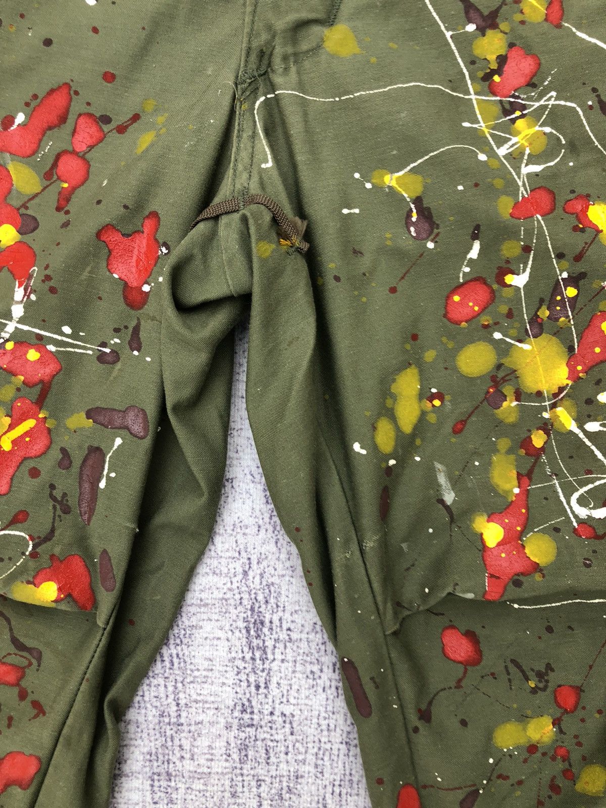 Designer × Vintage Very Rare Cargo Pants Art Colour Paint W30 x L37 Size US 30 / EU 46 - 5 Thumbnail