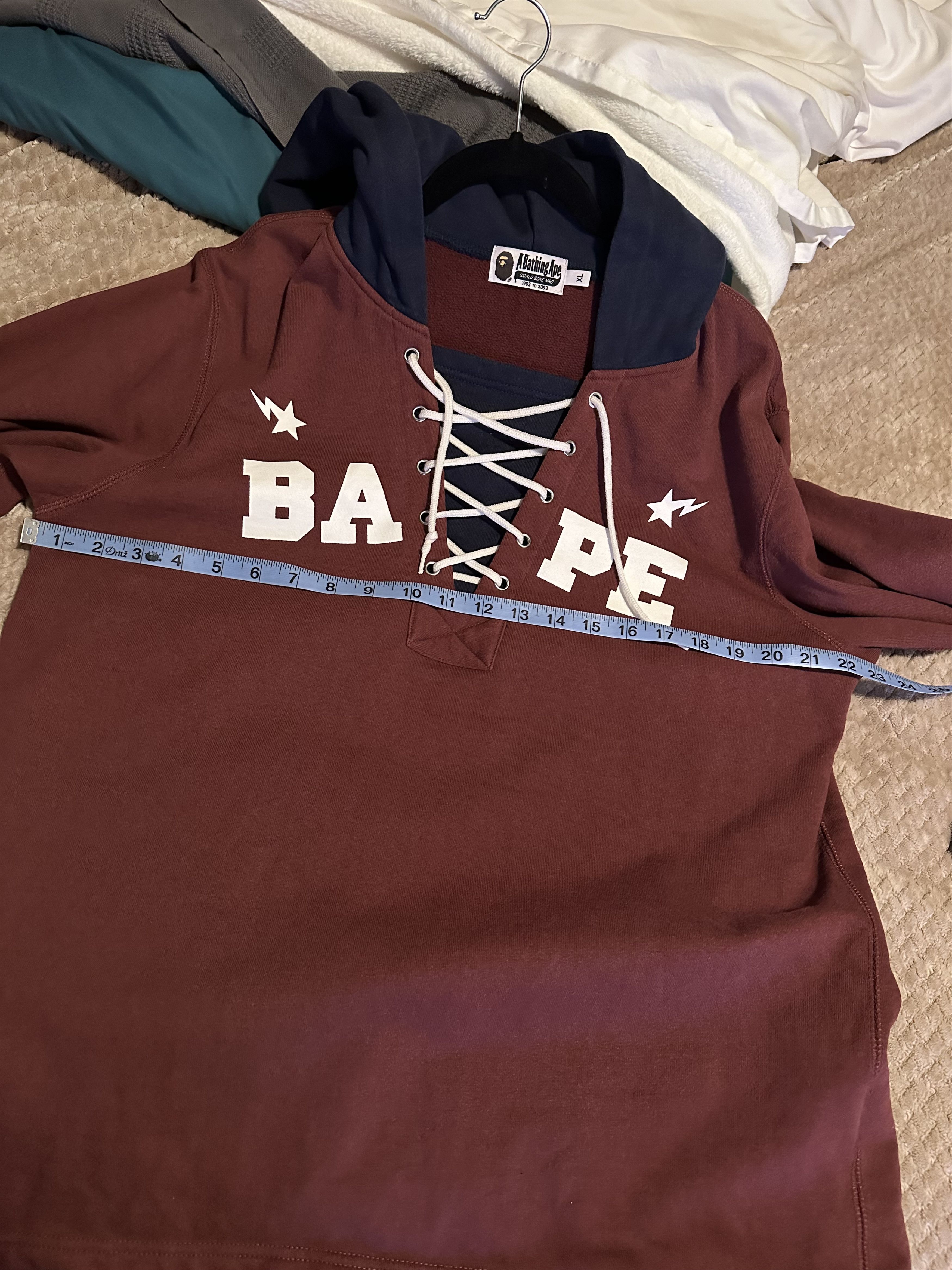 Bape Lace Up Pullover Hoodie Size US XL / EU 56 / 4 - 7 Thumbnail