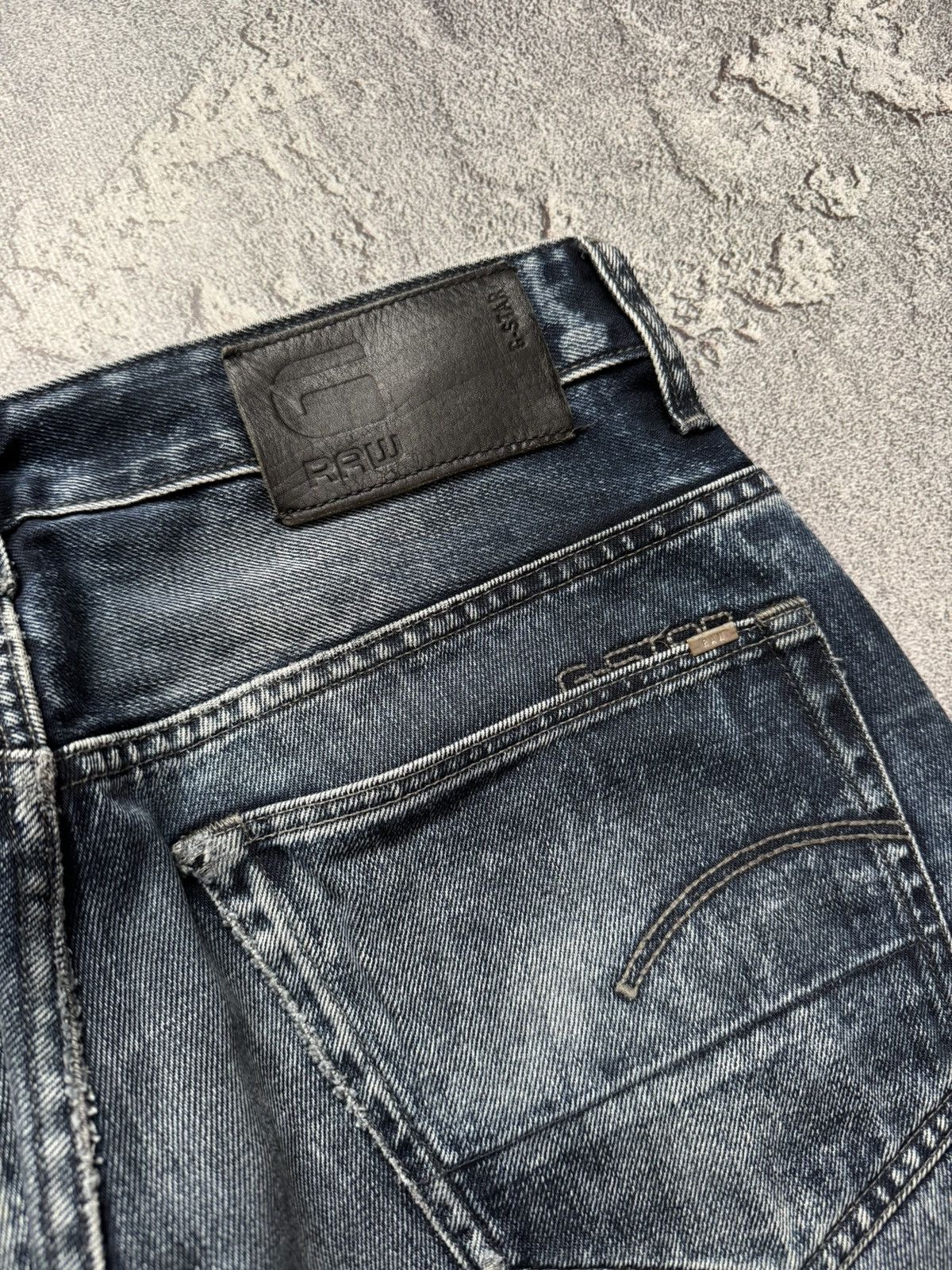 G-Star G star raw 30/32 3301 tapered washed denim pant trouser jean Size US 32 / EU 48 - 5 Thumbnail