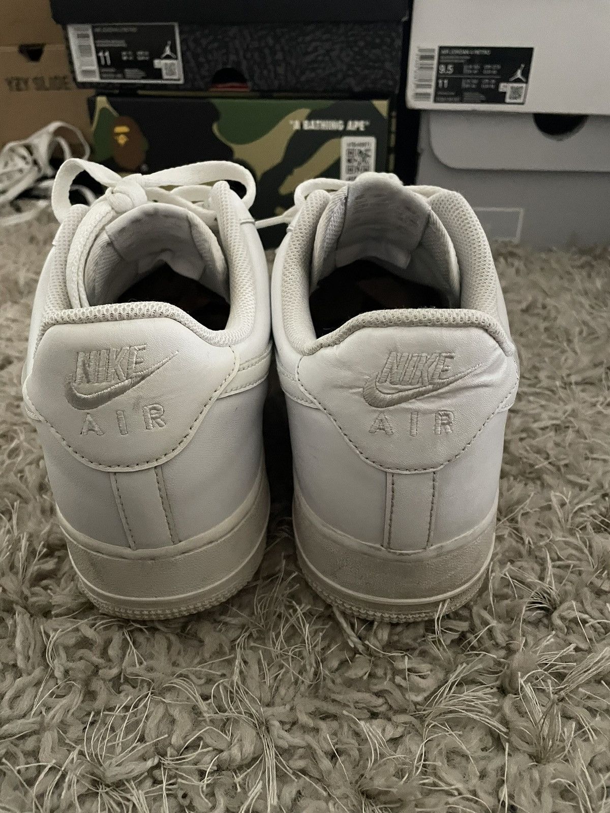 Nike Nike Air Force 1 Low Triple White Size US 12 / EU 45 - 6 Thumbnail
