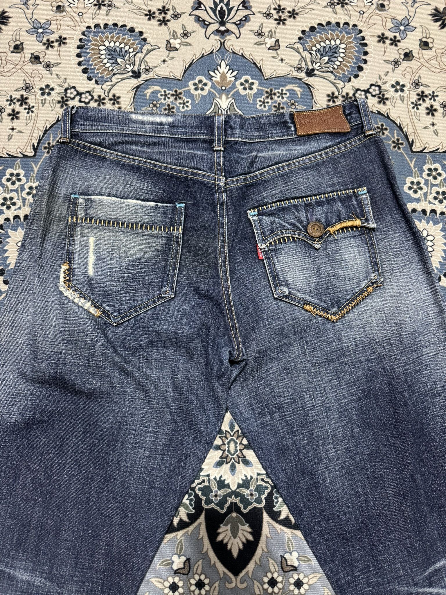 Japanese Brand × Levi's Levi's Distressed Denim Style Rain stone Selvadge Jeans Size US 30 / EU 46 - 8 Thumbnail