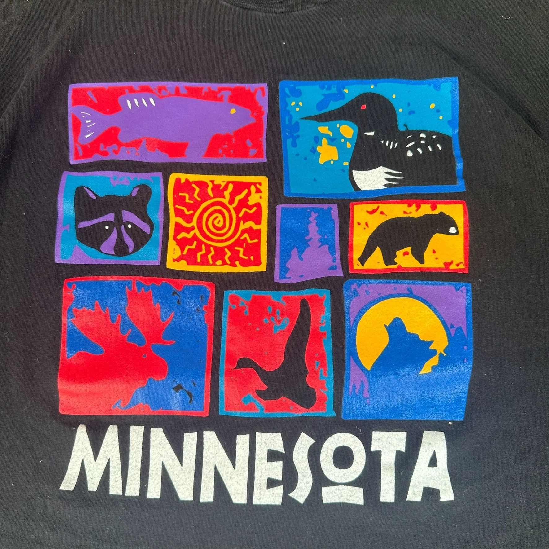 Vintage Vintage 90s Minnesota Nature Pop Art T-Shirt Gorpcore Single Size US L / EU 52-54 / 3 - 2 Thumbnail