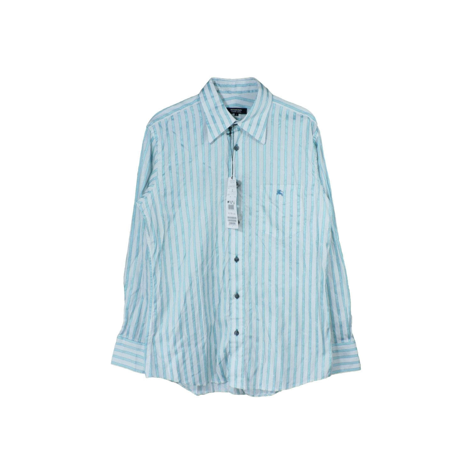 Burberry BURBERRY BLACK LABEL STRIPED MONOGRAM LONG SLEEVE SHIRT Size US M / EU 48-50 / 2 - 1 Thumbnail