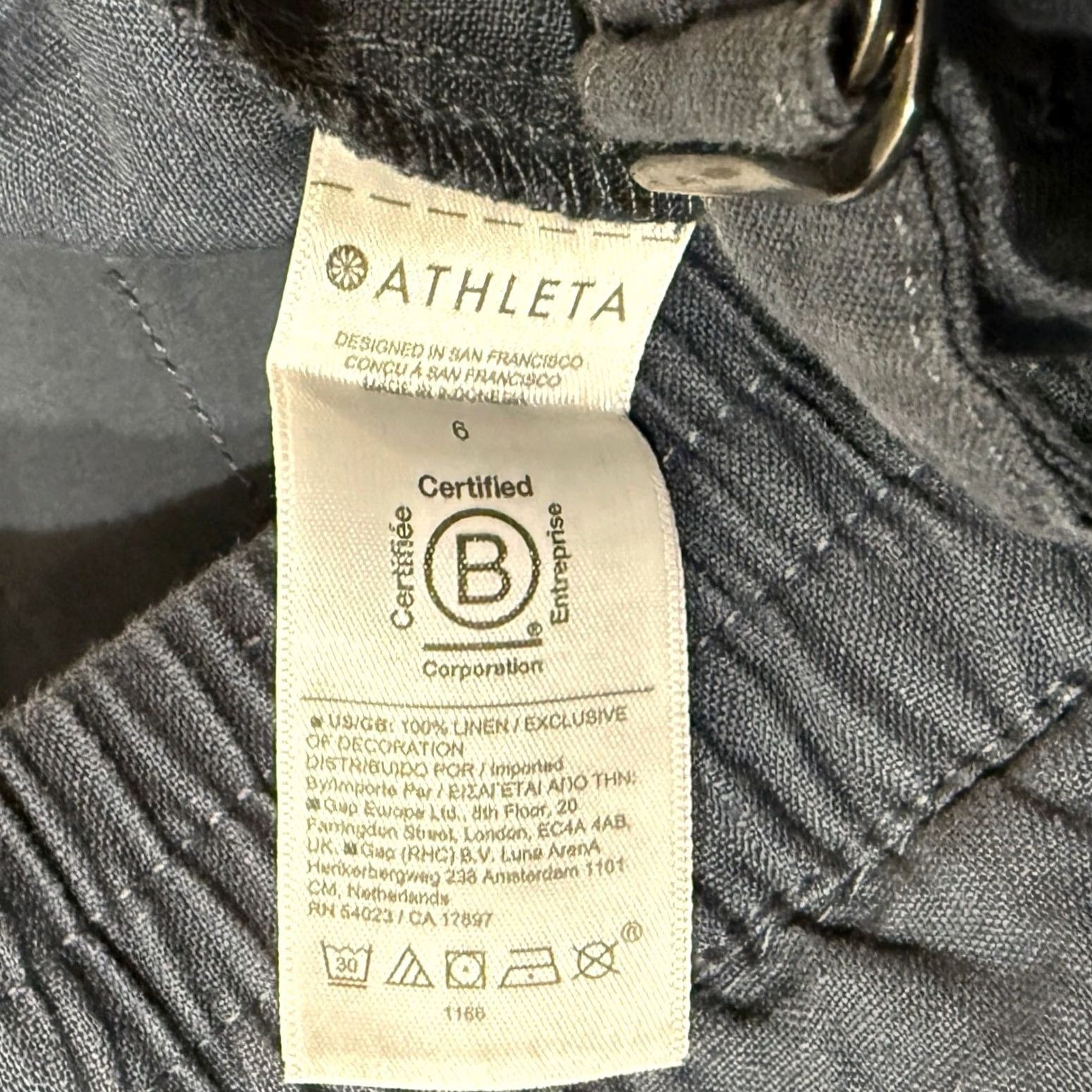 Athleta VINTAGE Athleta Women's Voyager Linen pants 6 Casual Beach 586941 V3-27 Size 29" - 5 Thumbnail