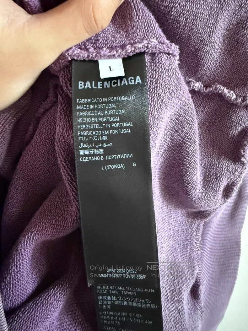 Balenciaga Balenciaga Distressed Cola Hoodie Size US L / EU 52-54 / 3 - 4 Thumbnail