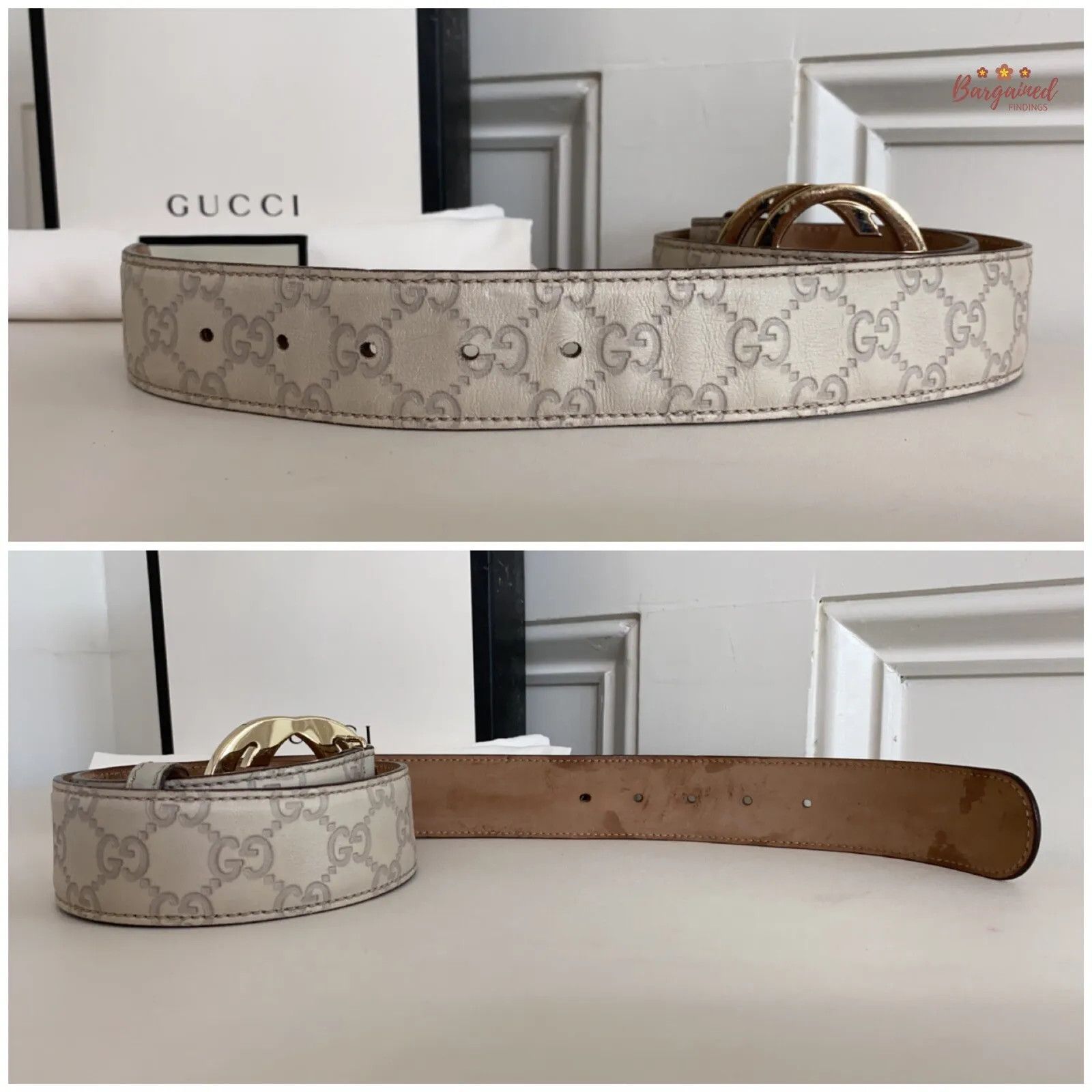Gucci Gucci Guccissima Leather Gold Interlocking G Buckle Belt Size 30 - 8 Thumbnail