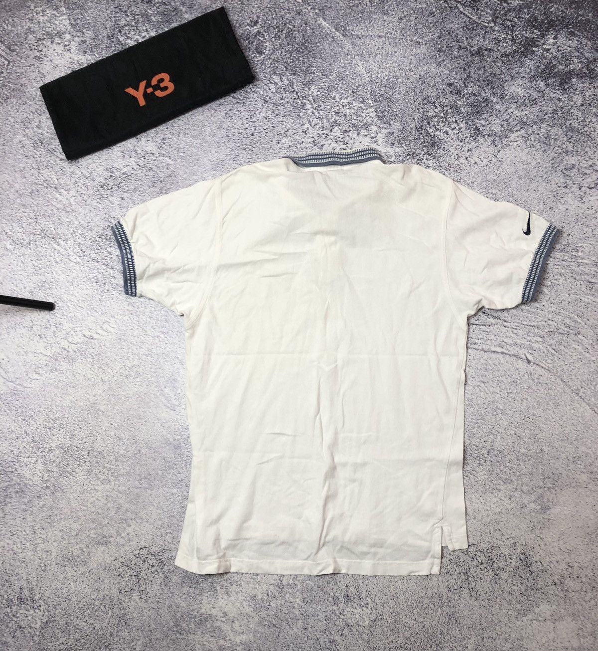 Nike Vintage polo Nike men’s size L y2k rare drill Size US L / EU 52-54 / 3 - 5 Thumbnail