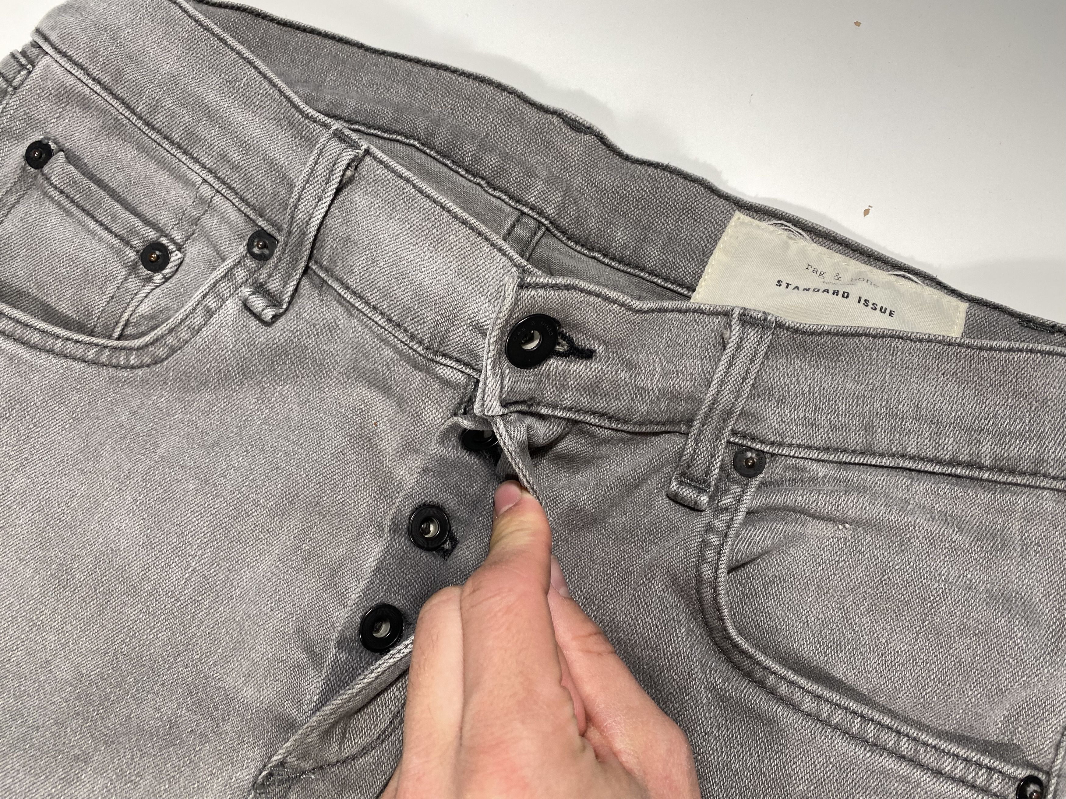 Rag & Bone Rag & Bone Fit 2 Slim Leg Iron Jeans 30x25.5 Size US 30 / EU 46 - 3 Thumbnail