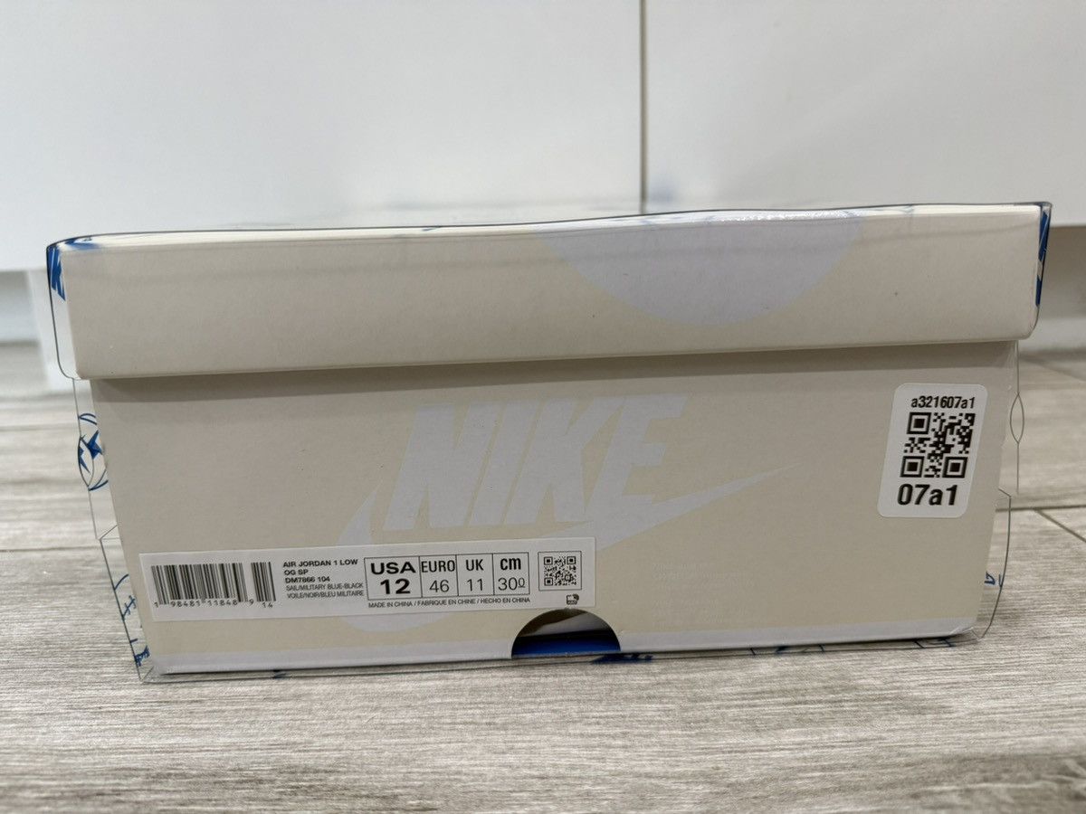 Fragment Design × Jordan Brand × Travis Scott Fragment Travis Scott Jordan 1 Retro Low Sail Black Blue 12 Size US 12 / EU 45 - 13 Thumbnail