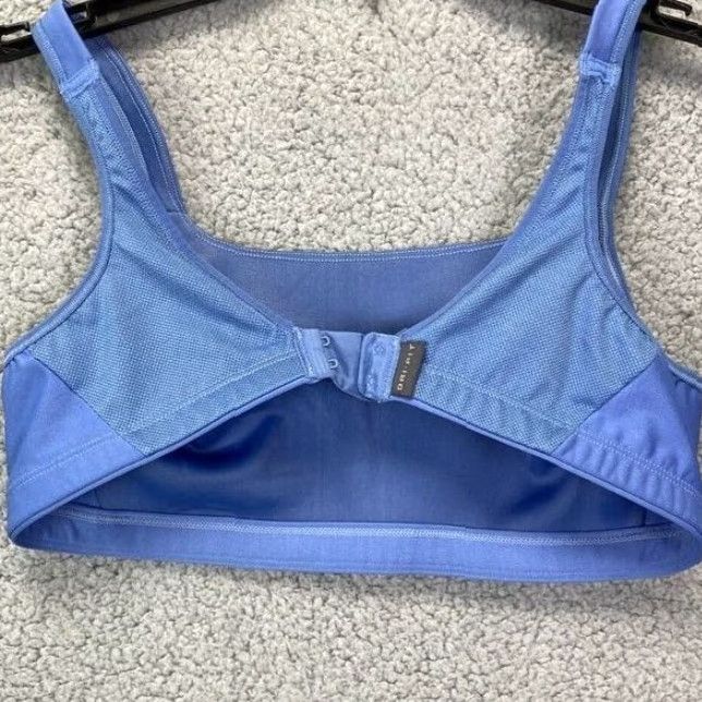 Nike Nike Sports Bra Womens 34B Blue Dri-Fit Gym Yoga Workout Racerback Hook & Eye Swoosh Dri-FIT Nike Size ONE SIZE - 2 Thumbnail