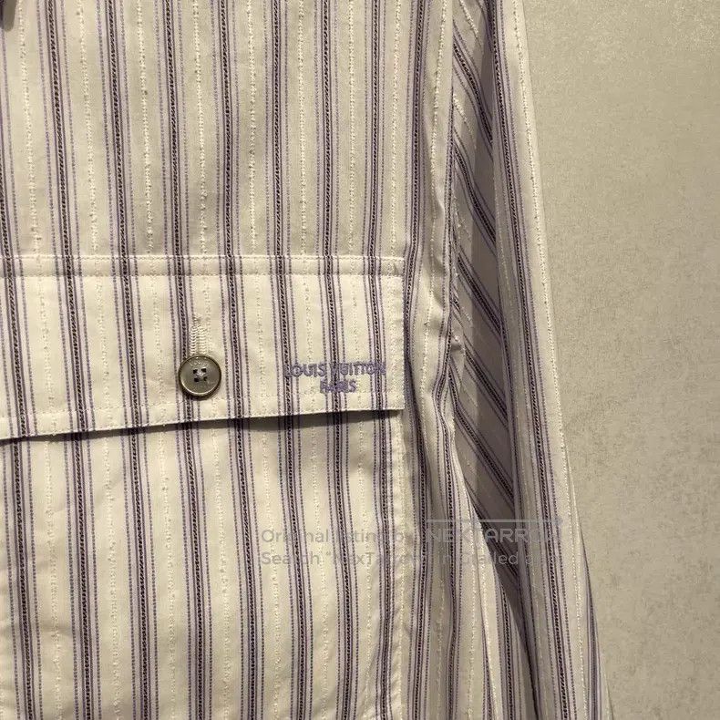 Louis Vuitton Louis Vuitton SS26 Vertical Stripe Long Sleeve Shirt Size US XL / EU 56 / 4 - 5 Thumbnail