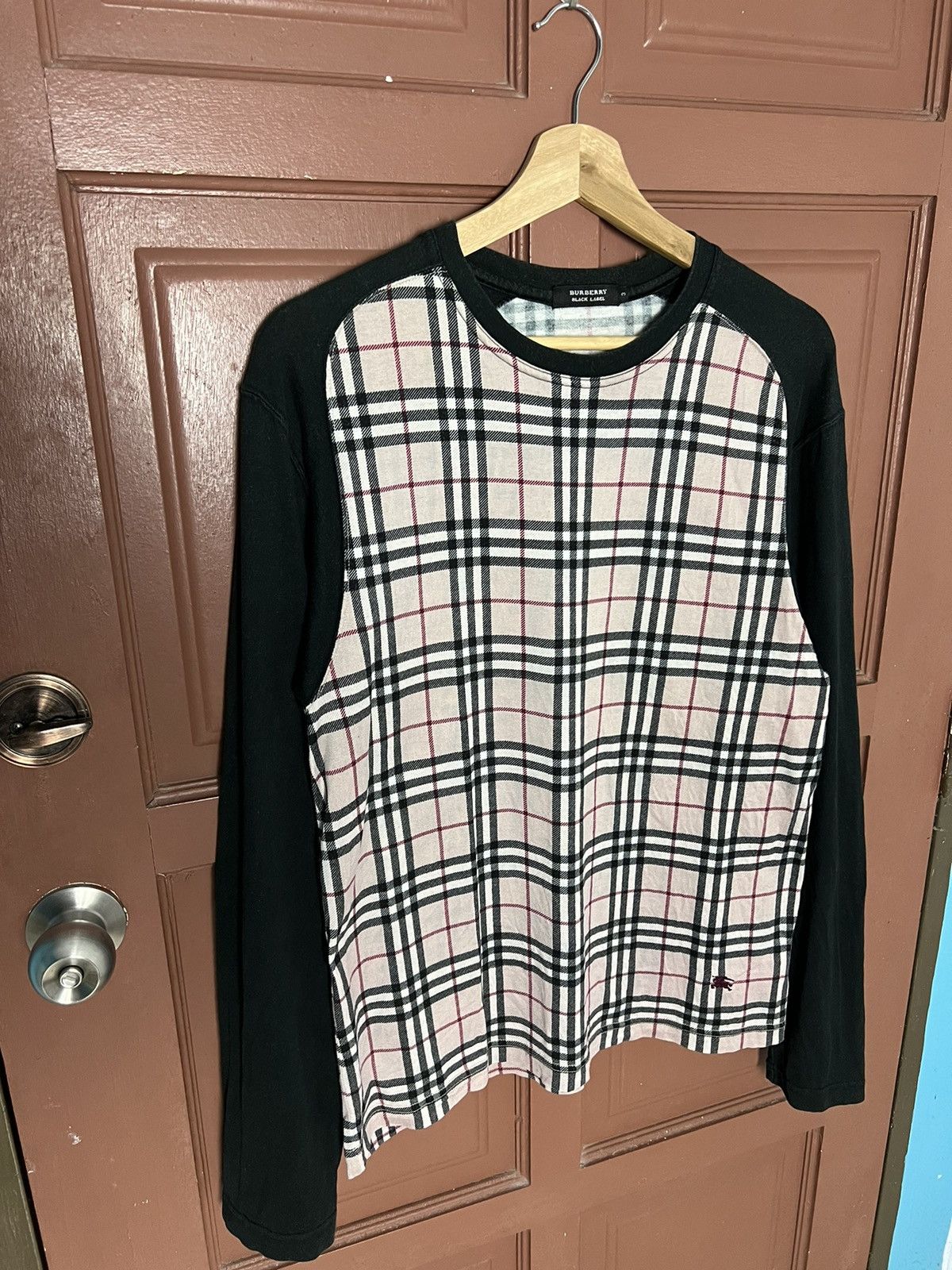 Burberry Black Label Nova Check Long Sleeves Tshirt