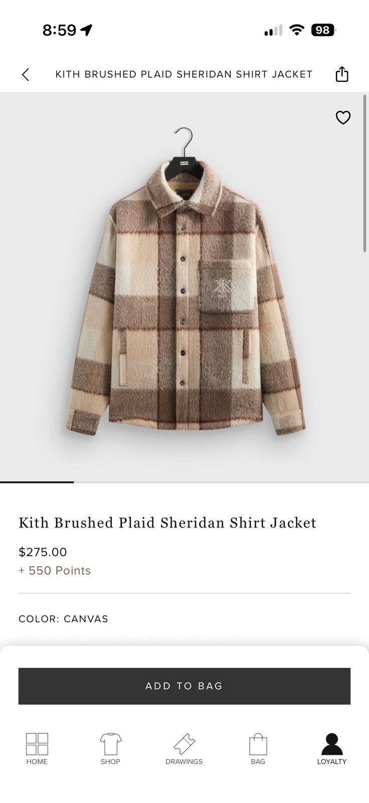 Kith Kith Brushed Plaid Sheridan Shirt Jacket Size US L / EU 52-54 / 3 - 1 Thumbnail