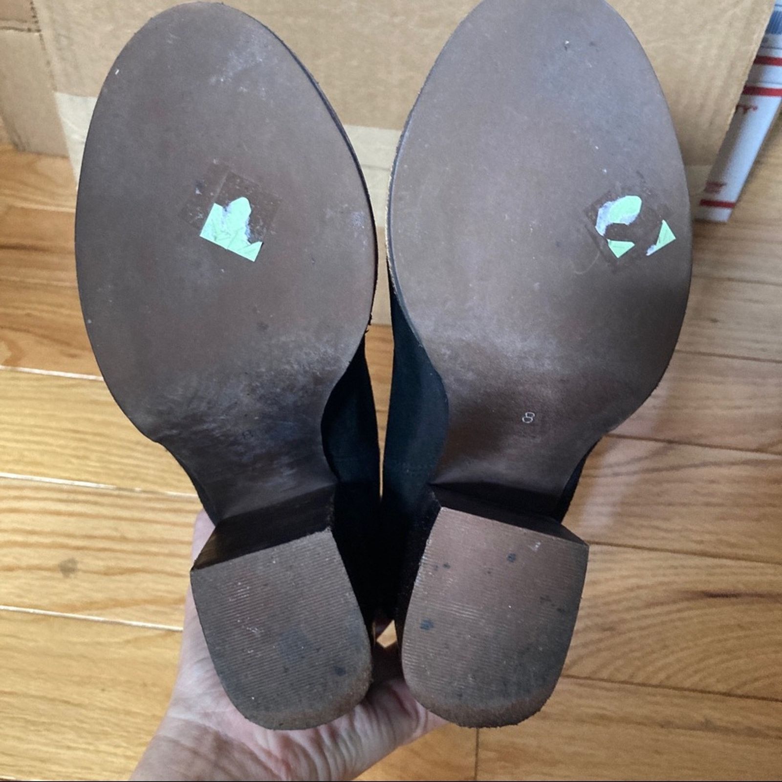 Jeffrey Campbell Rumble Suede Ankle Booties US 8 Brown 4" Block Heel 90s Boho Size US 8 / IT 38 - 6 Thumbnail