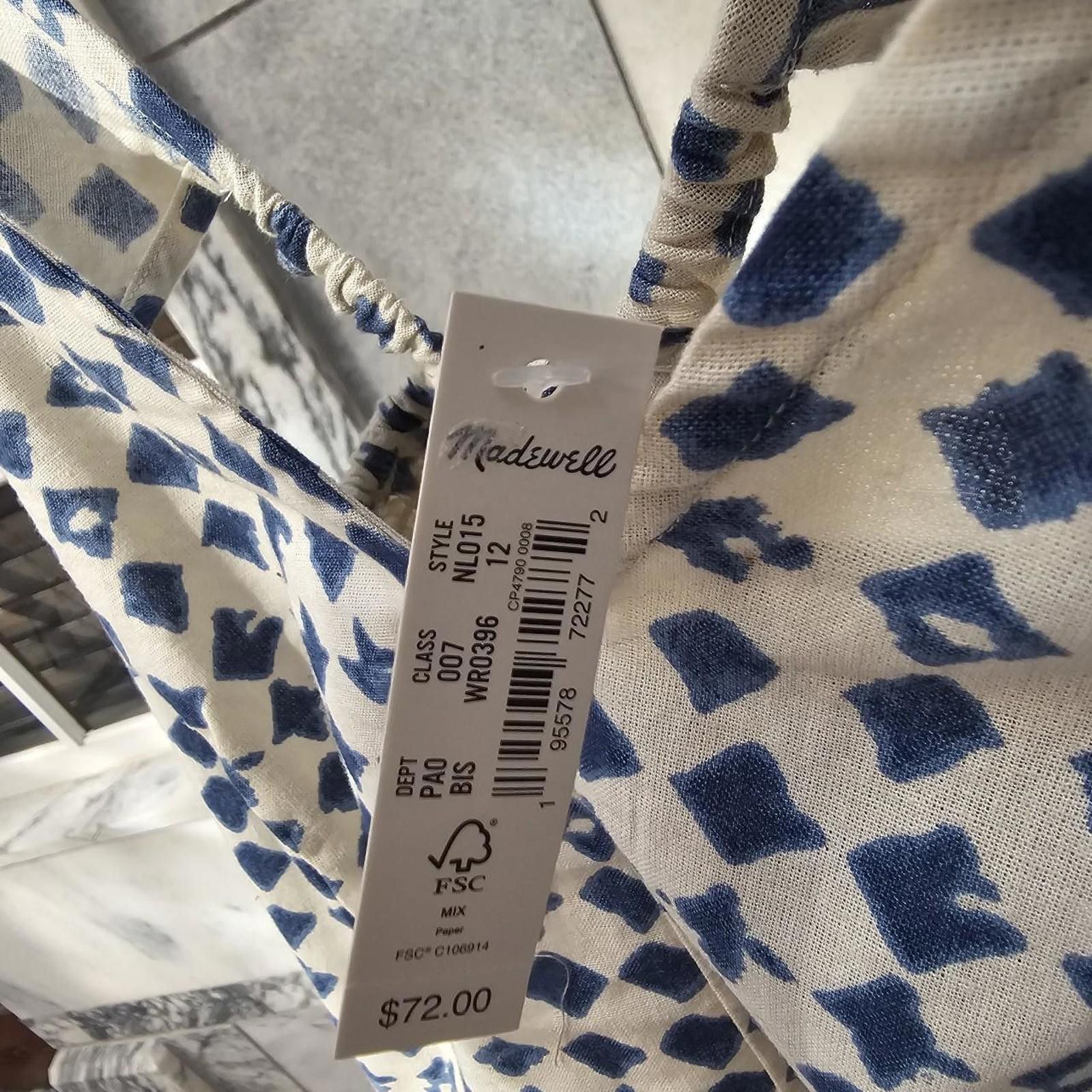 Madewell Madewell Women's White and Blue Crop-top Size XL / US 12-14 / IT 48-50 - 5 Thumbnail