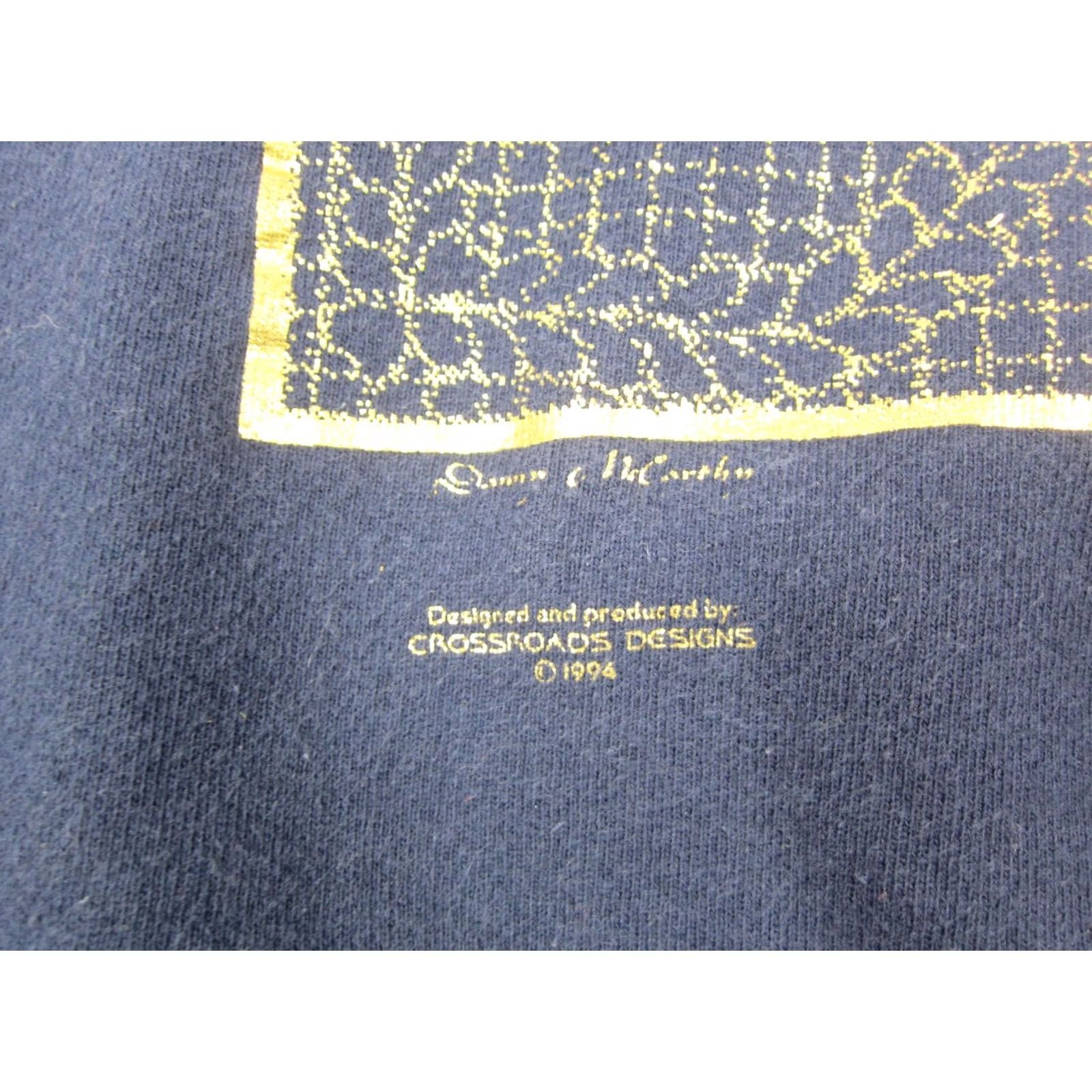 Fruit Of The Loom VINTAGE Sweatshirt Womens XL Blue Crossroads Designs 90s Size XL / US 12-14 / IT 48-50 - 4 Thumbnail