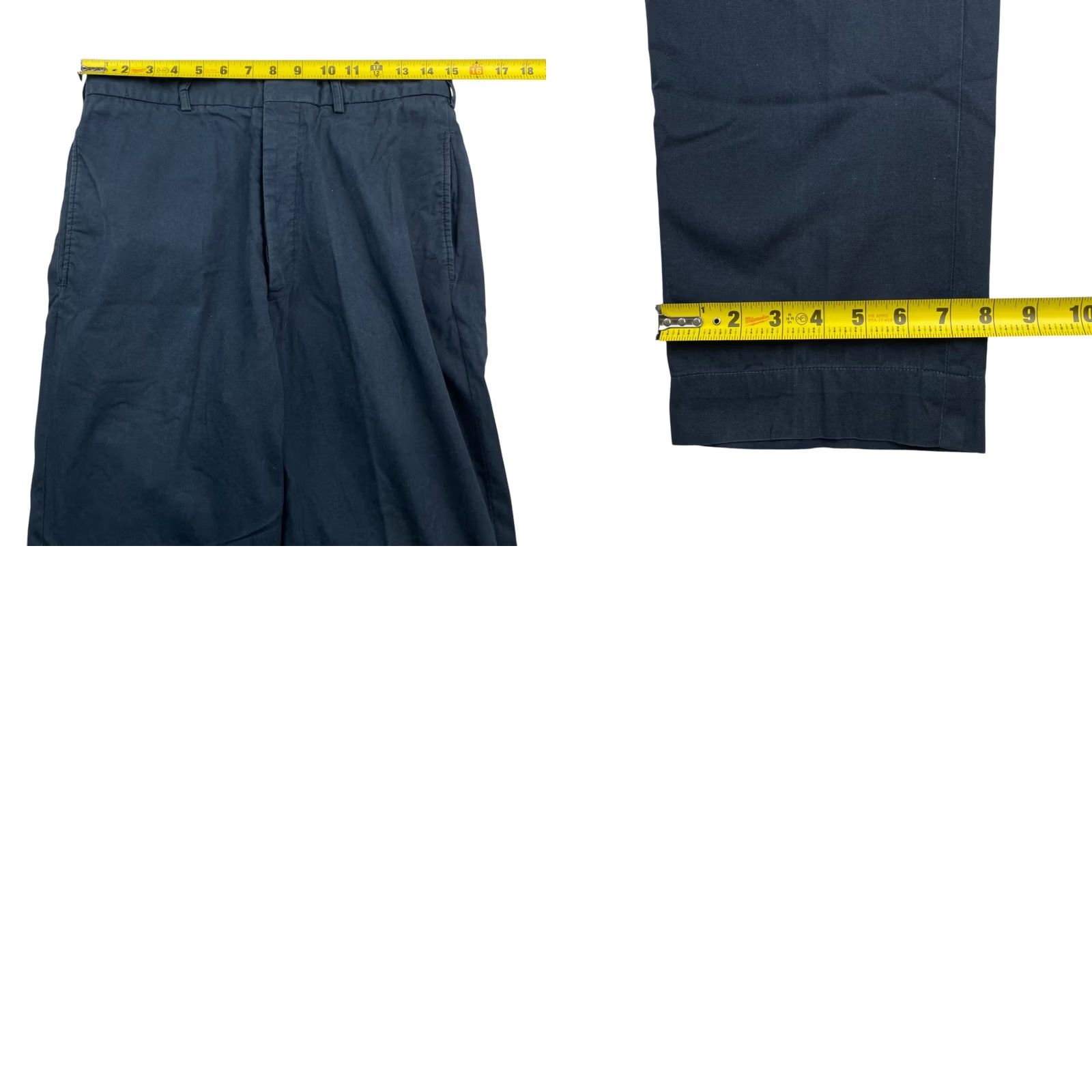 Hackett Hackett London Men's Chino Pants Navy Blue 100% Cotton Button-Fly Straight Front 32x30 Regular Size 32 Mens Size US 32 / EU 48 - 8 Thumbnail