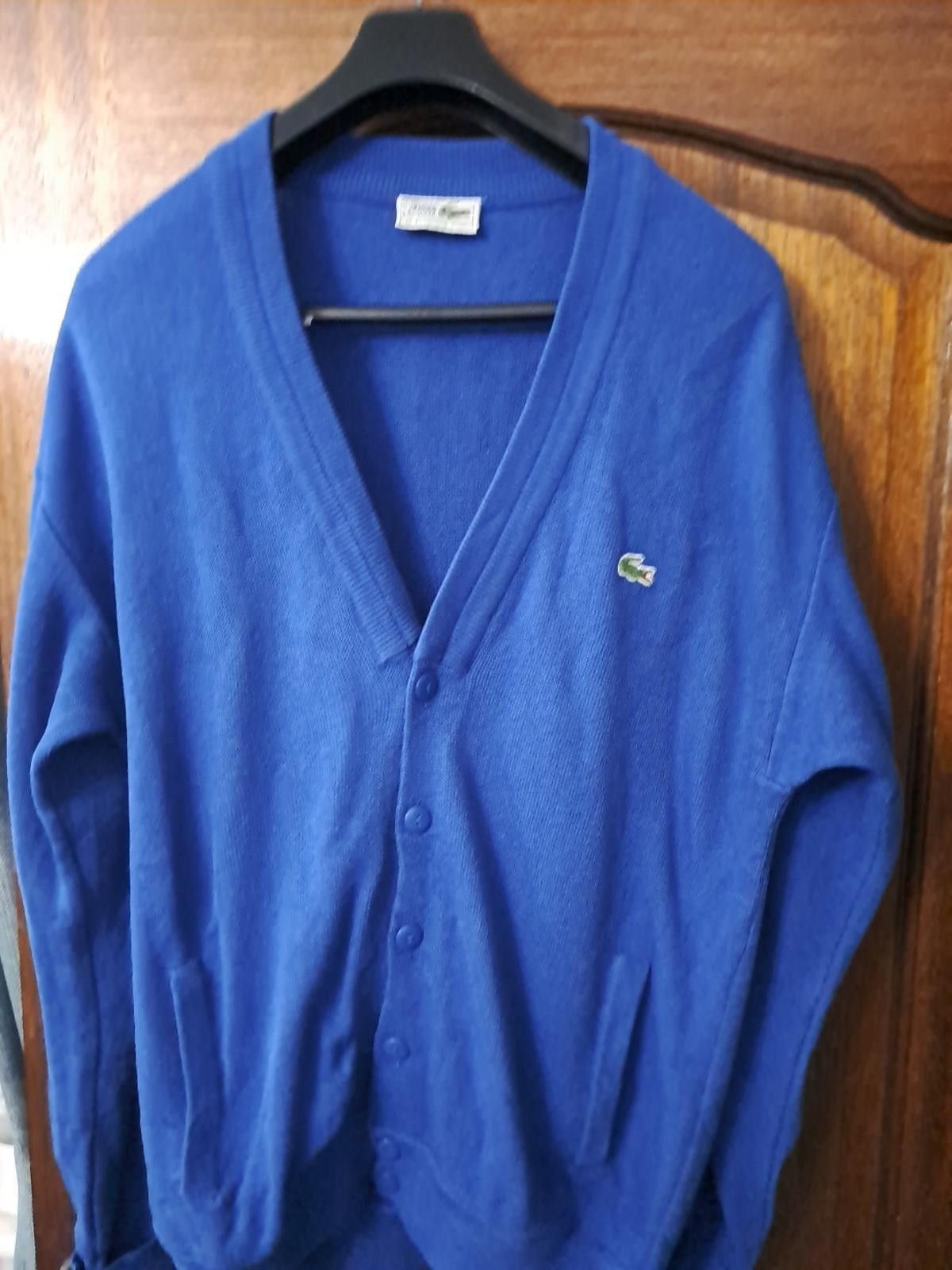 Lacoste Vintage Lacoste Mens Cardigan Size M Royal Blue Size US M / EU 48-50 / 2 - 3 Thumbnail