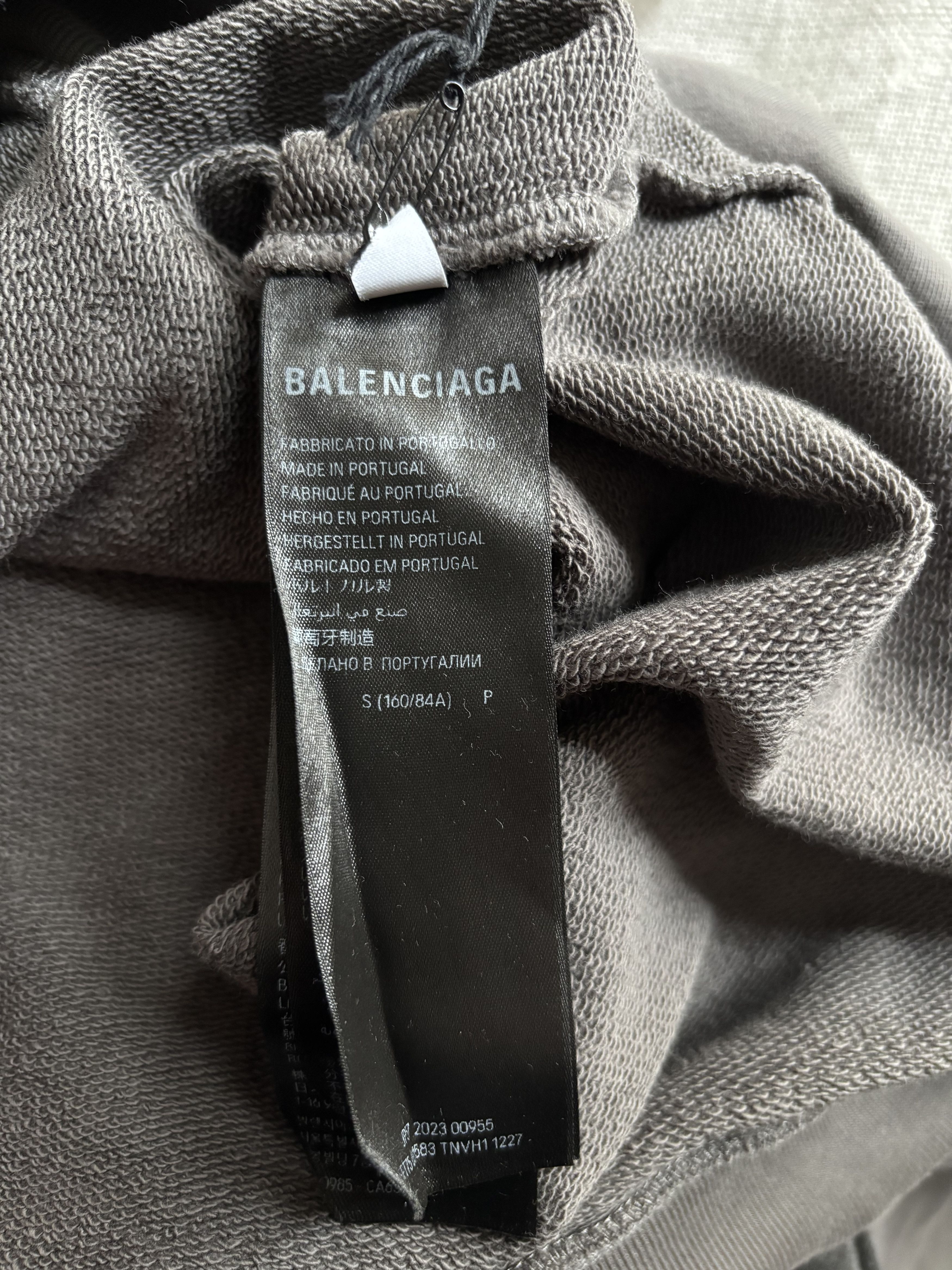 Balenciaga Balenciaga grey logo hoodie Size US S / EU 44-46 / 1 - 9 Thumbnail