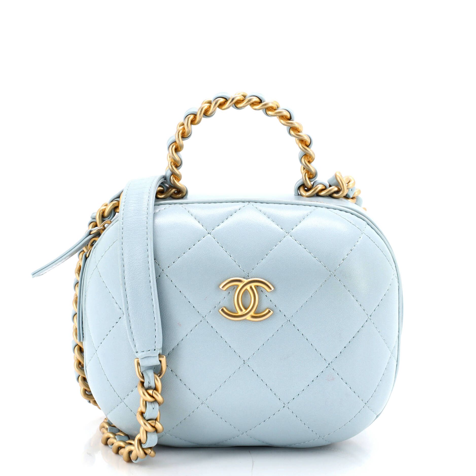 Chanel CC Bubble Top Handle Vanity Case with Chain Size ONE SIZE - 1 Thumbnail