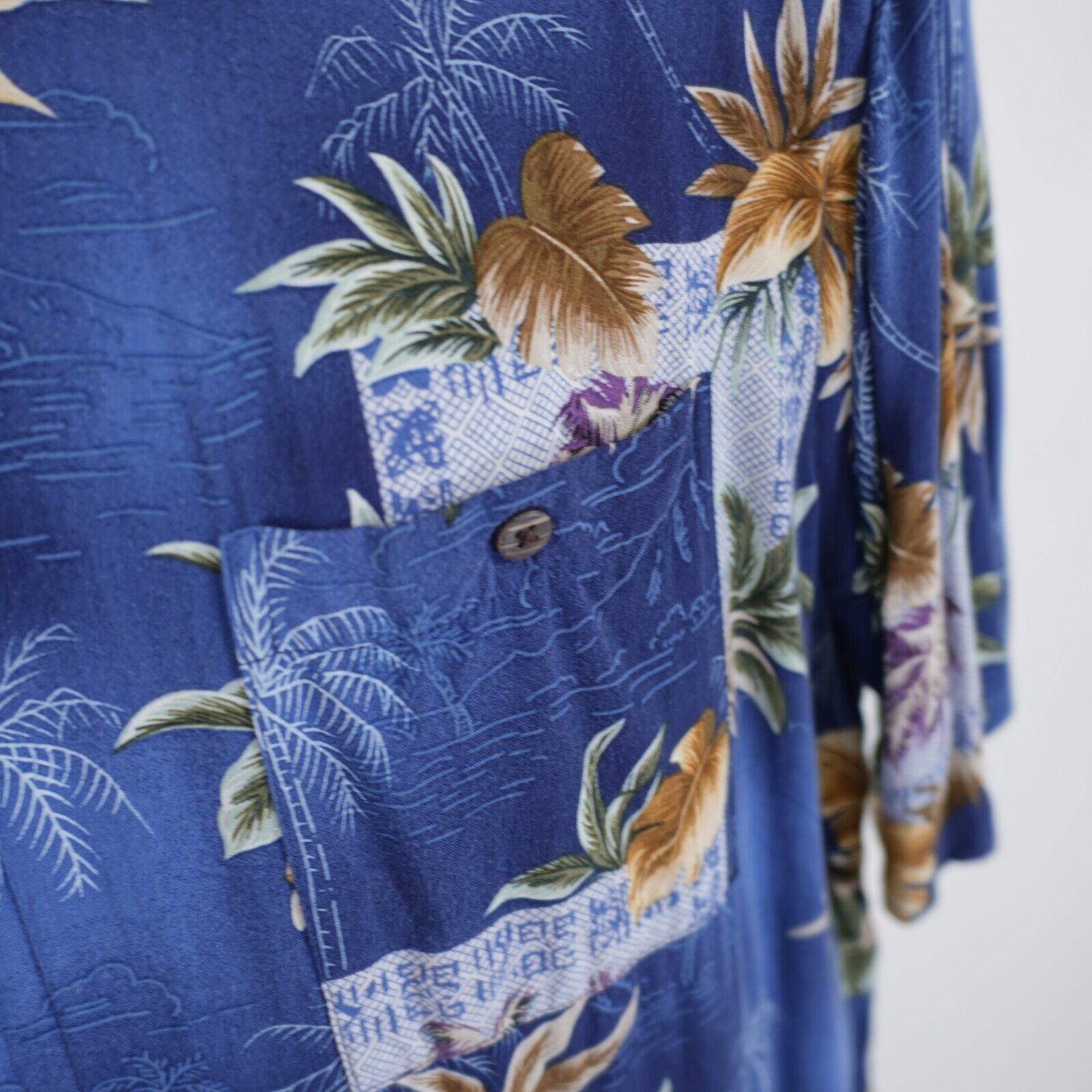 Campia Moda Campia Large Rayon Blue Floral Short Sleeve Hawaiian Collare Size US L / EU 52-54 / 3 - 2 Thumbnail