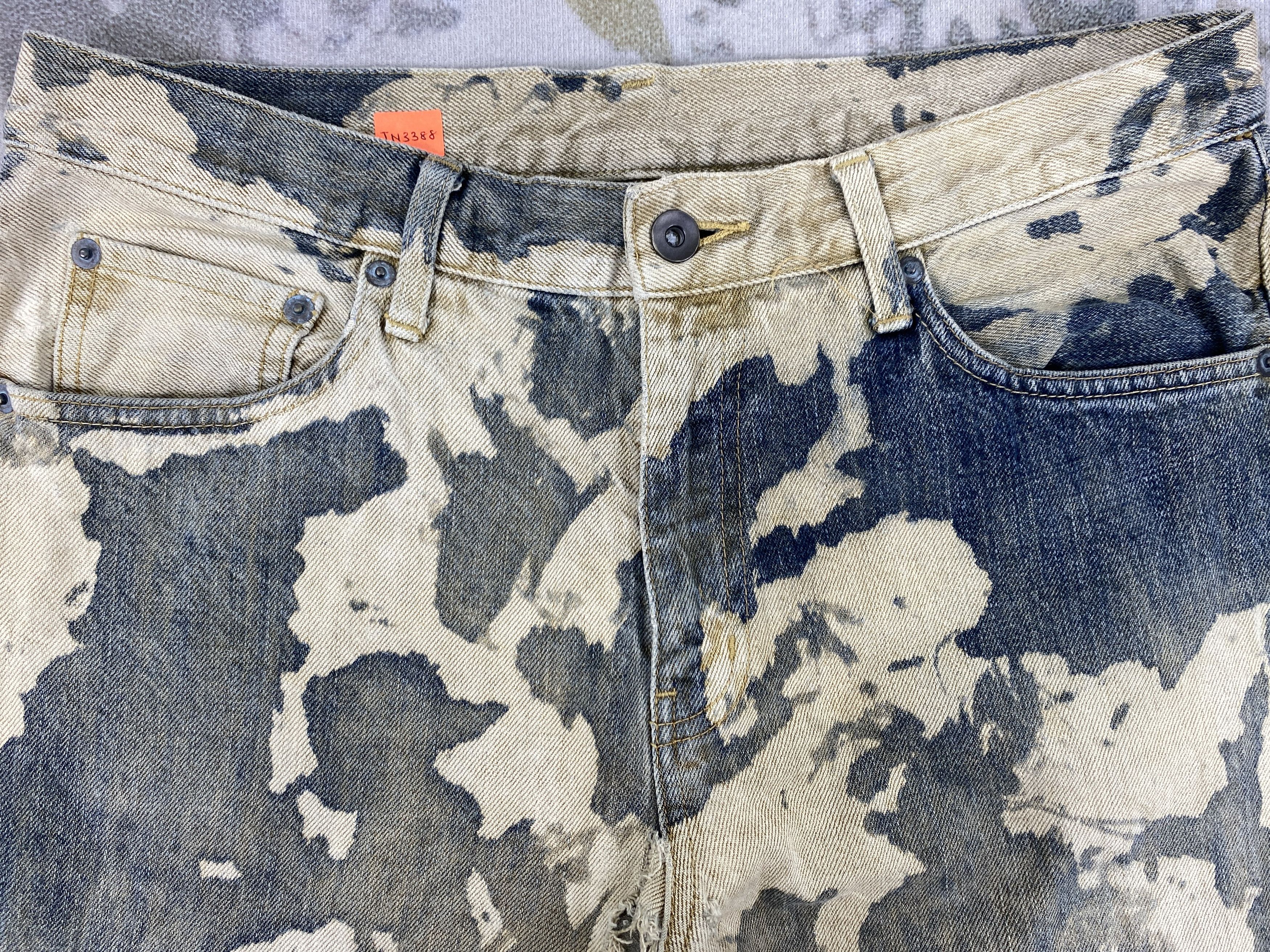 If Six Was Nine Acid Wash Uniqlo Blue Vintage Jeans 33x31.5 Denim JN3388 Size US 33 - 5 Thumbnail