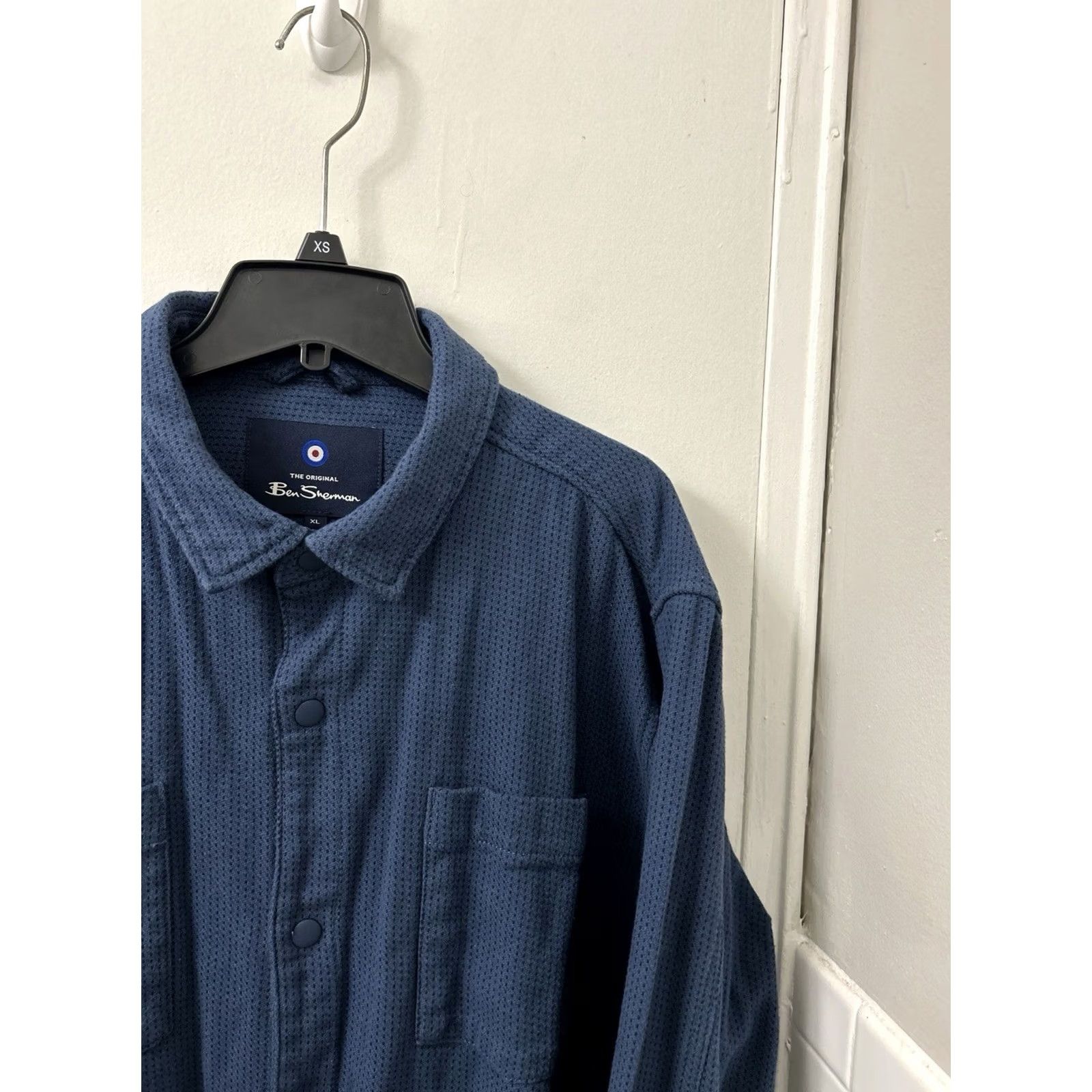 Ben Sherman Ben Sherman Shirt Mens XL Blue Heavyweight Geometric Button Down Long Sleeve Size US XL / EU 56 / 4 - 4 Thumbnail