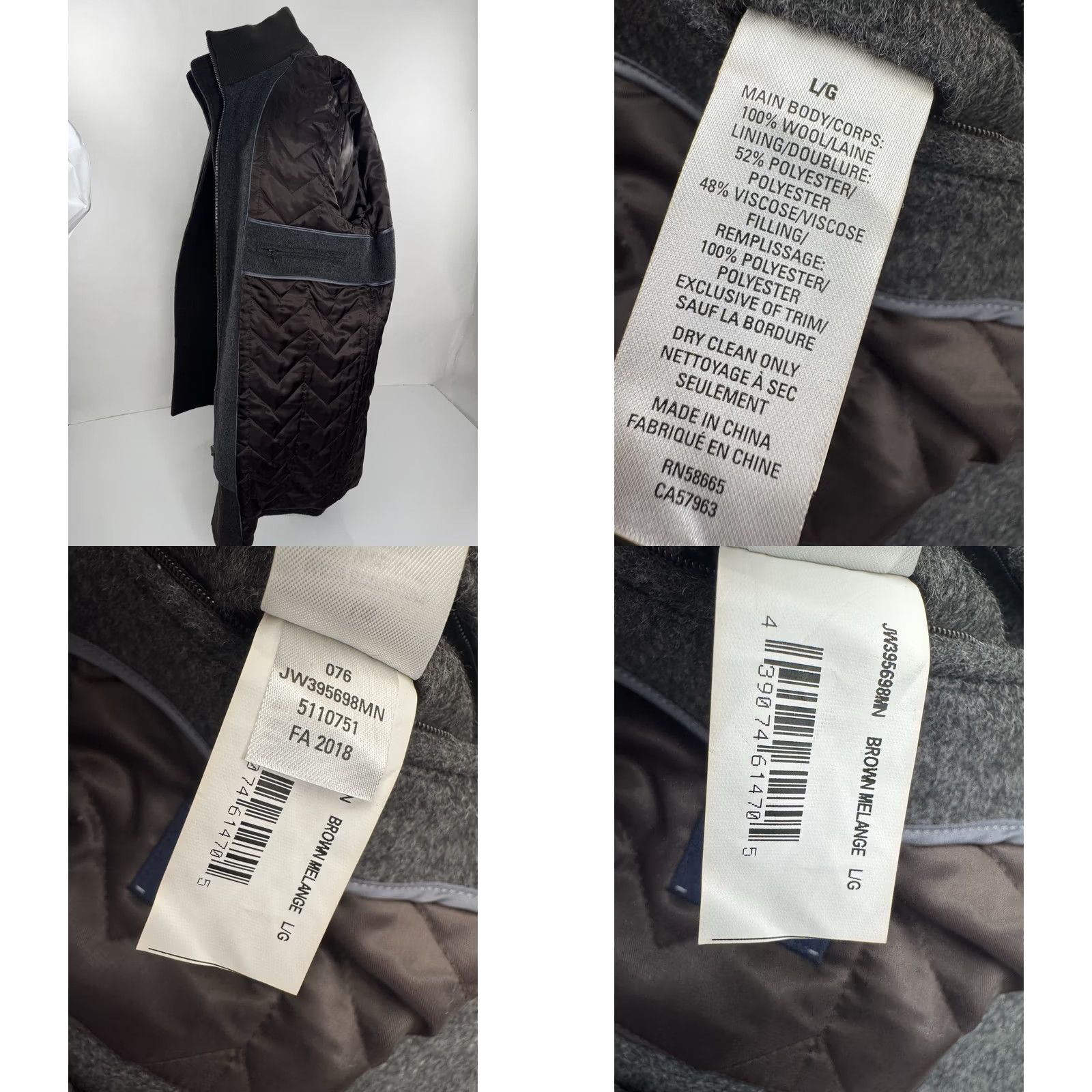 Nordstrom John Nordstrom Wool Built in Bib Liner L Overcoat Trenchcoat Jacket - EXC Men Wool Blend Brown Overcoat L Mens Size US L / EU 52-54 / 3 - 8 Thumbnail