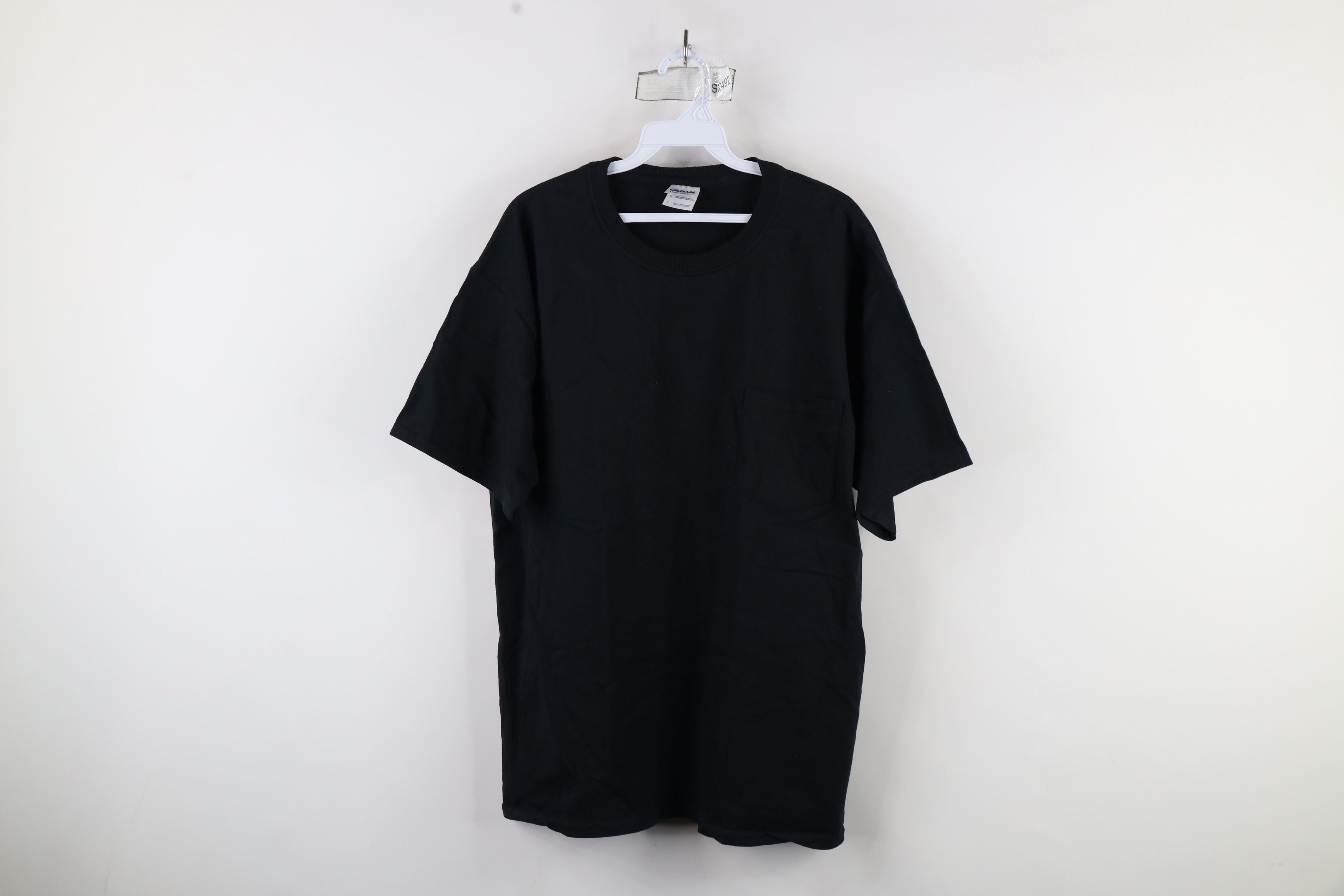 Vintage Vintage 90s Streetwear Heavyweight Cotton T-Shirt Black Size US L / EU 52-54 / 3 - 1 Thumbnail
