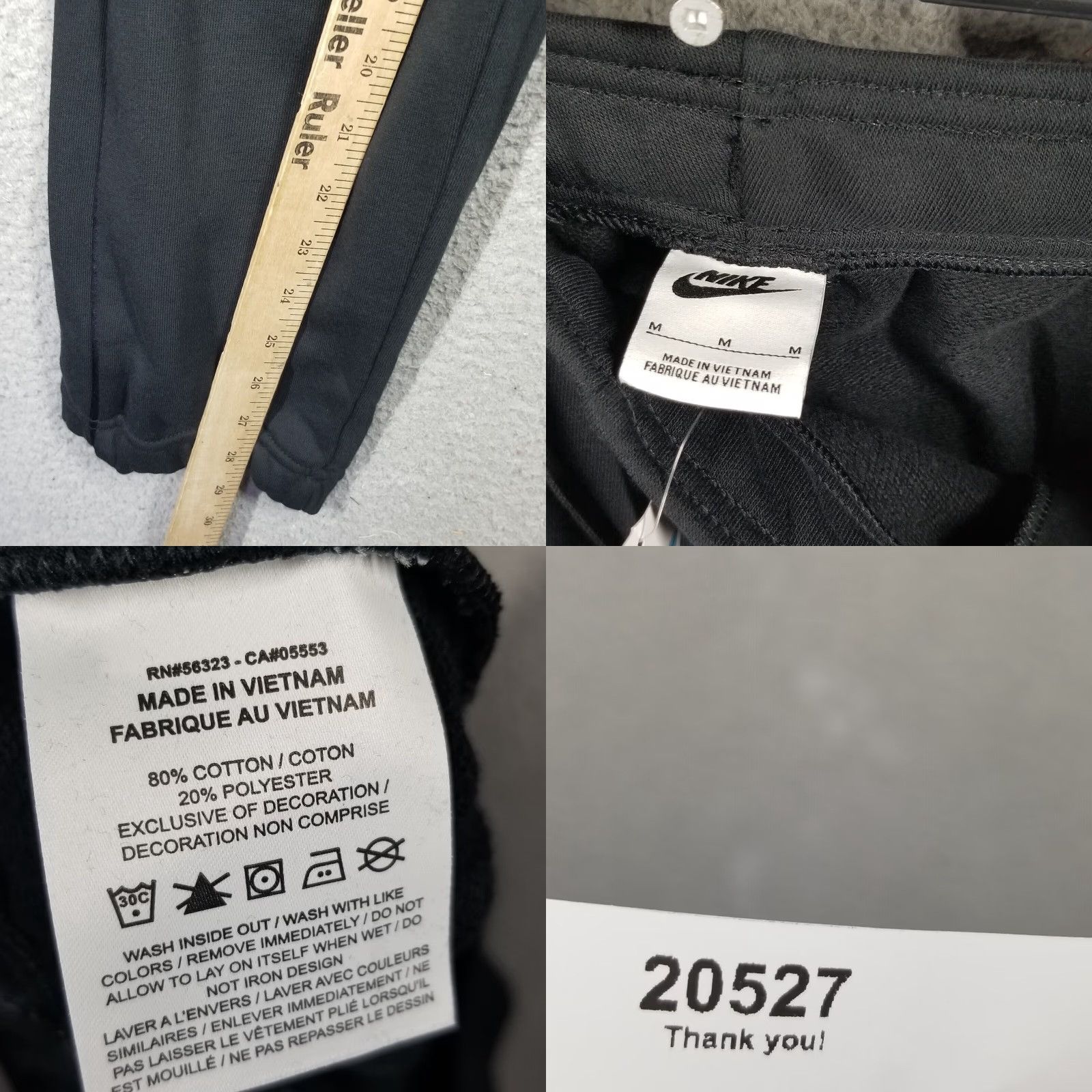 Nike Nike Air Women's Joggers Sweatpants NEW 85 Mid-Rise Fleece Black 32 in Inseam 29 M Size Regular 80% Cotton 20% Polyester Size 32" / US 10 / IT 46 - 8 Thumbnail