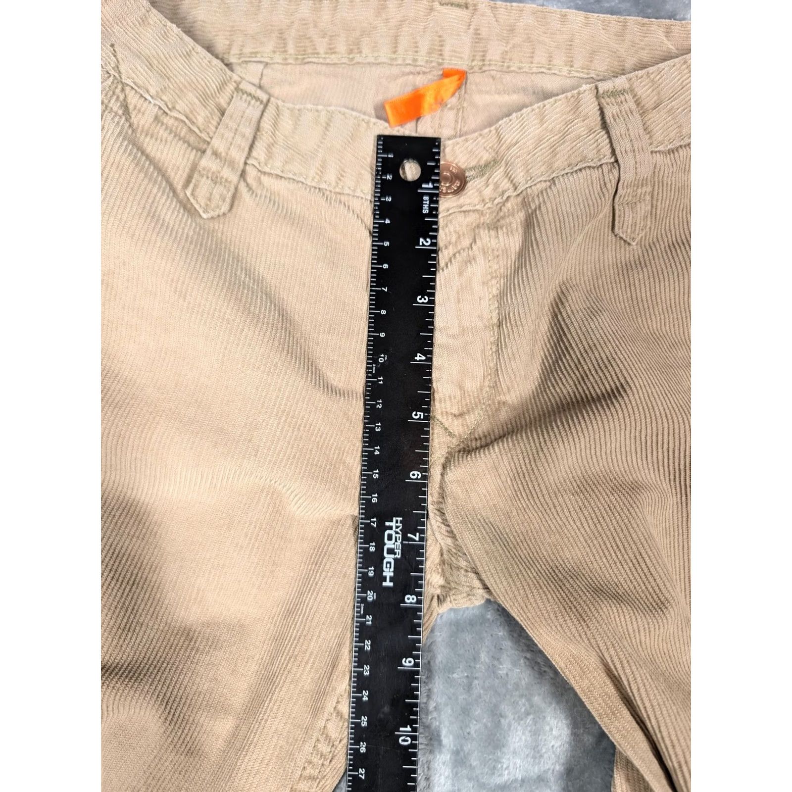 Vintage Earnest Sewn Pants Womens 29 Tan Corduroy Bootcut Low Rise Zip Fly Casual Flare Size 29" - 3 Thumbnail