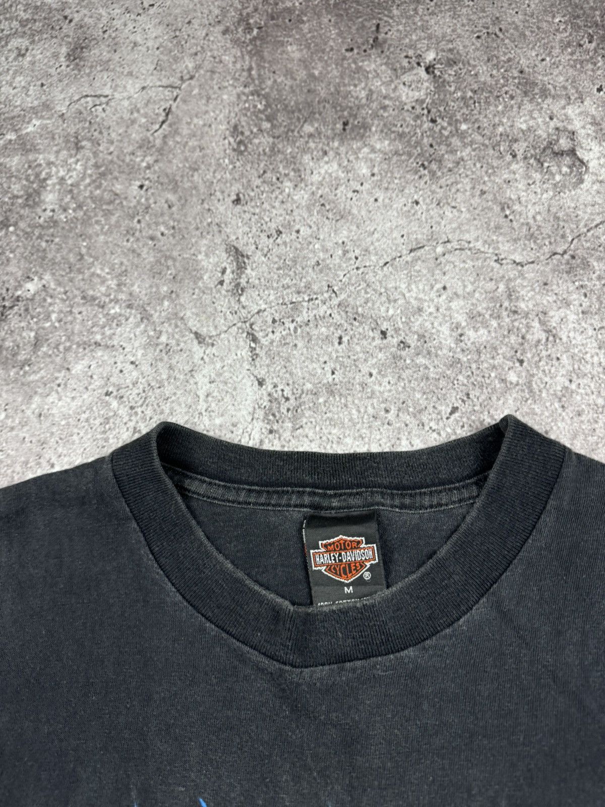 Harley Davidson Vintage 2000s Harley Davidson Eagle Faded Black T-shirt Size US M / EU 48-50 / 2 - 3 Thumbnail