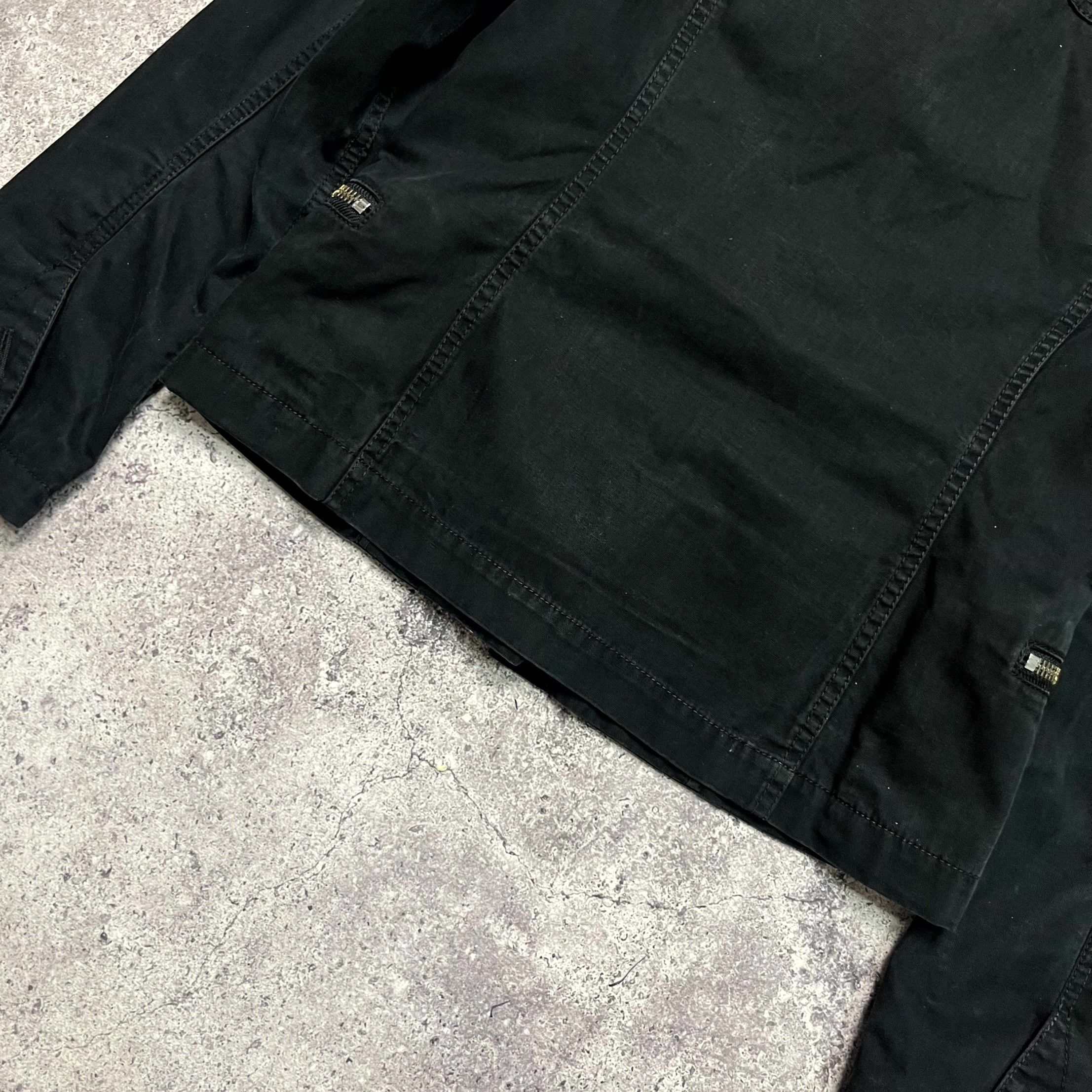Fay Y2K Fay Womens Black Utility Zip Pocket Biker Jacket Size M Size M / US 6-8 / IT 42-44 - 12 Thumbnail