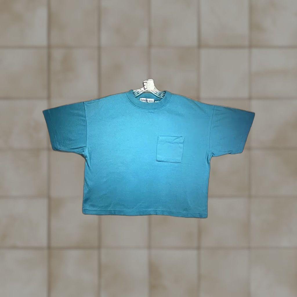 Vintage VINTAGE 90s Northern Isles Women’s T-Shirt Dressy Casual Short Sleeve Crew Neck Knit Icy Blue XL Girls Size L / US 10 / IT 46 - 1 Thumbnail